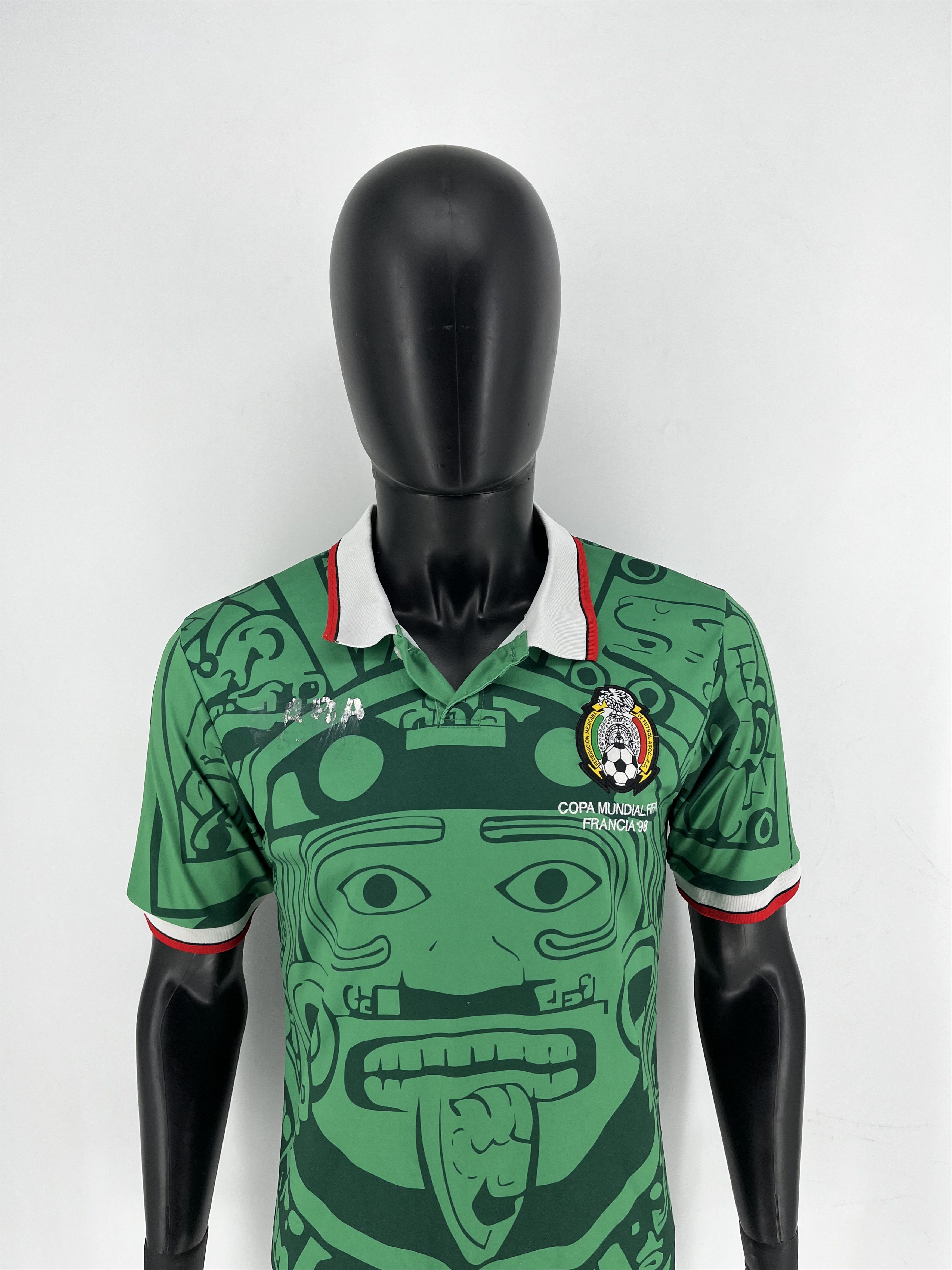 Vintage Aba Sports Green Retro Jersey Copa Munidal Fifa Francia 1998 Size US L / EU 52-54 / 3 - 5 Thumbnail