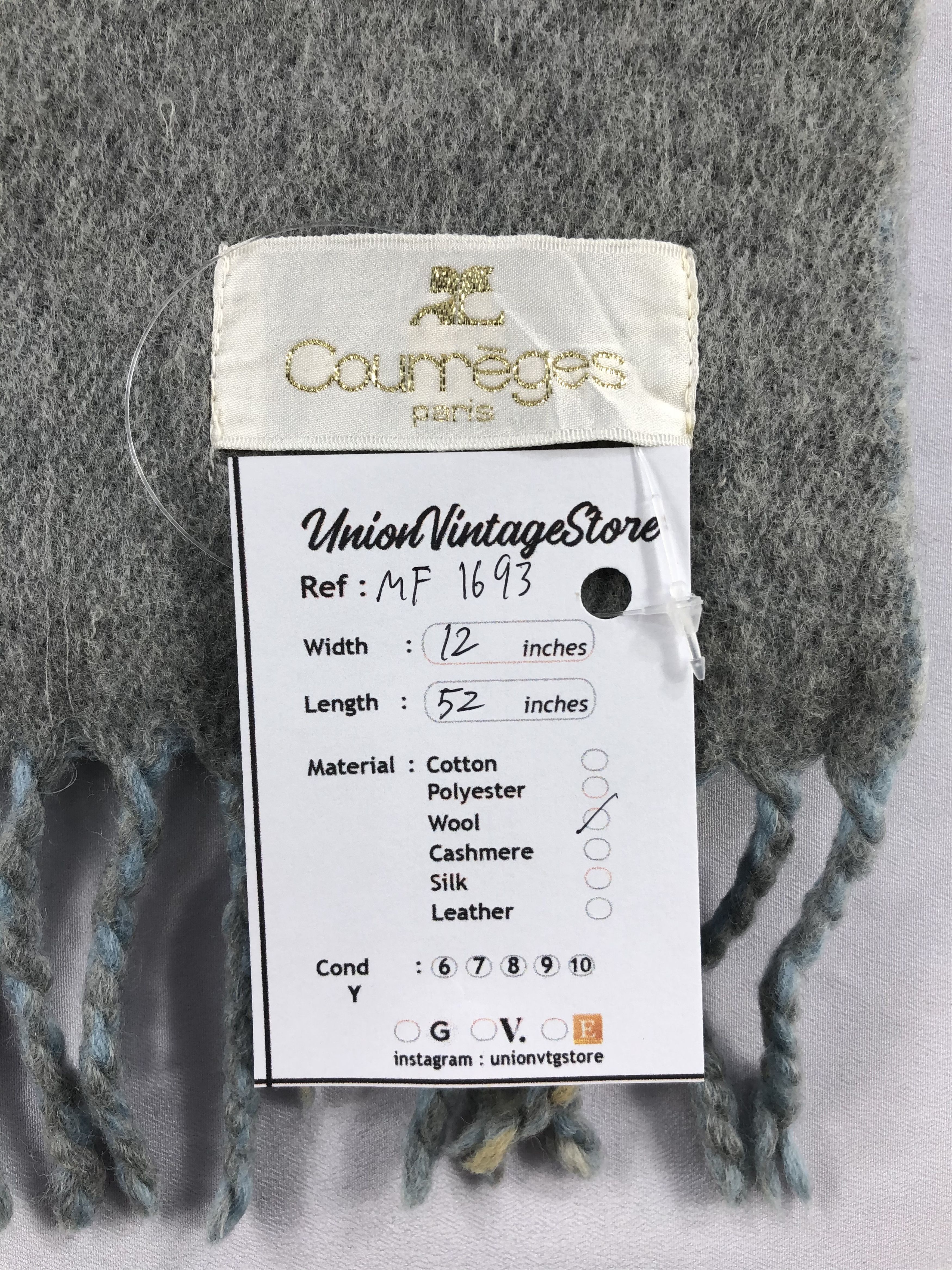 Courreges Vintage Courreges Scarf/Muffler/Neckwear MF1693 Size ONE SIZE - 6 Thumbnail