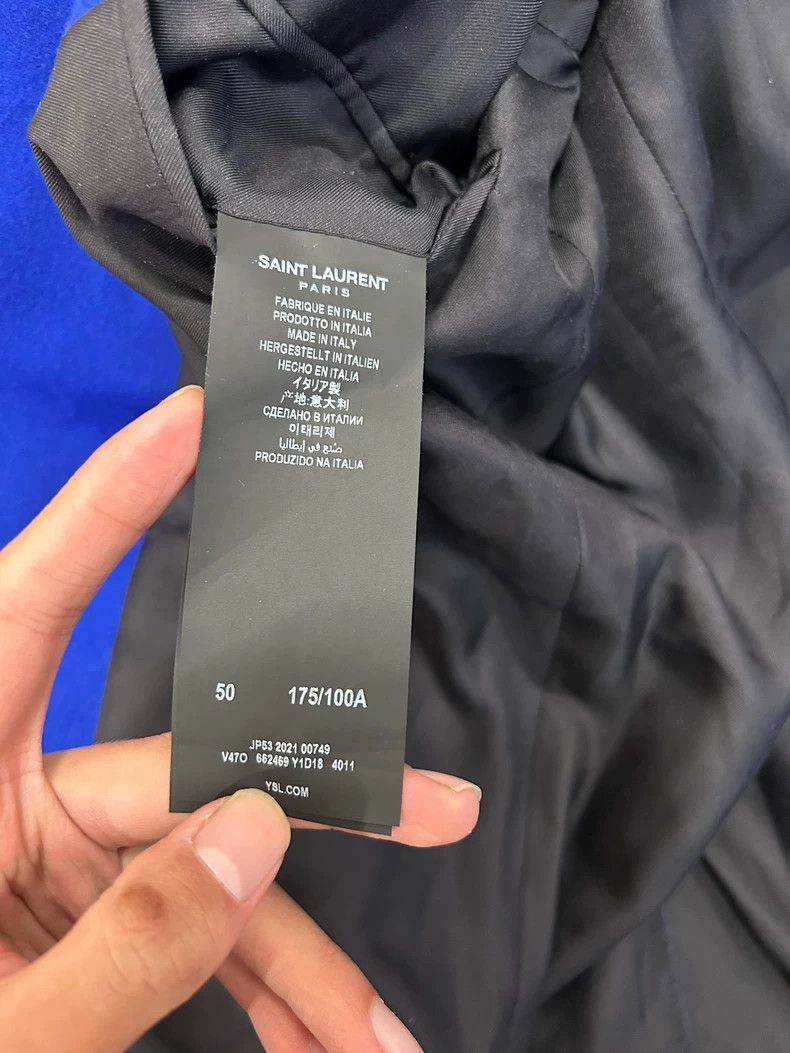 Yves Saint Laurent Saint Laurent FW21 SLP double-breasted flannel suit 2502-Ne Size 50R - 4 Thumbnail