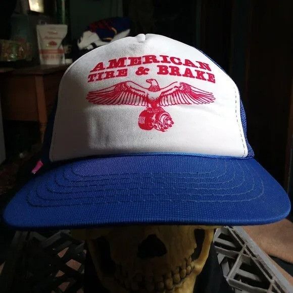 Hanes Deadstock Vintage American Tire & Brake Snap Trucker Hat Size ONE SIZE - 1 Thumbnail