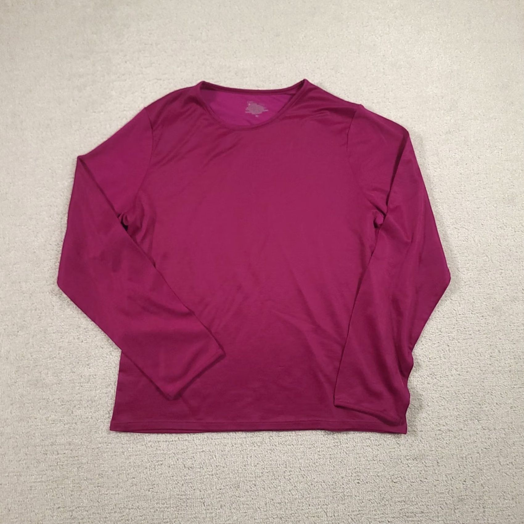 Vintage Chill Chasers CuddlDuds Purple Stretch Long Sleeve Crew Neck Top XL WomensCrewneck Shirt Long Sleeve Pullover Casual Size XL / US 12-14 / IT 48-50 - 2 Thumbnail