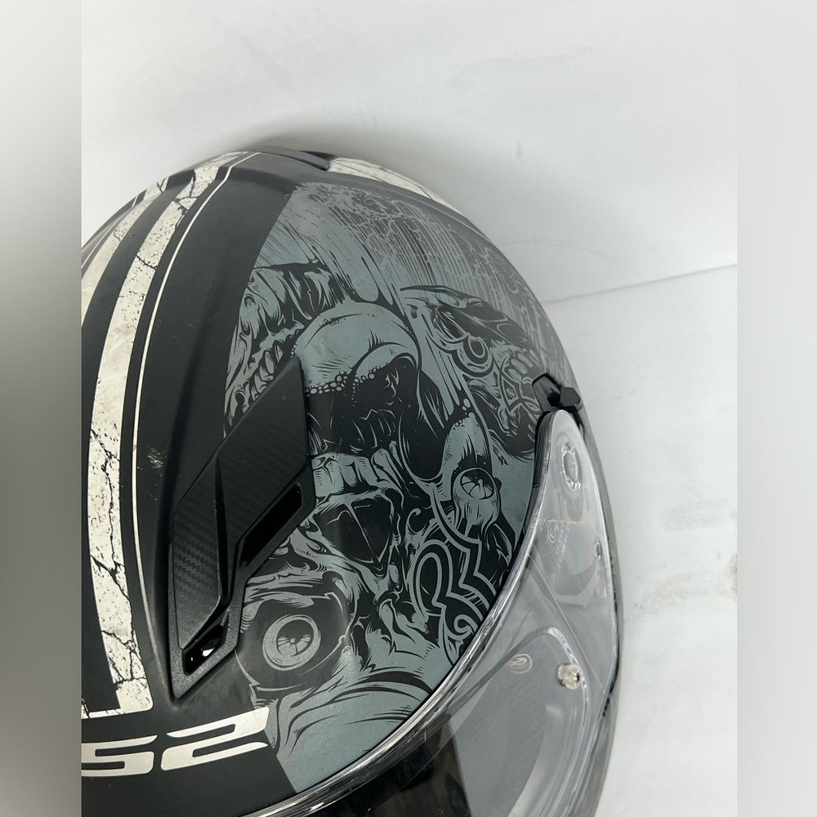 Other LS2 Stream Evo Motorcycle Helmet Matte Black Skull - FF320 Size ONE SIZE - 4 Thumbnail