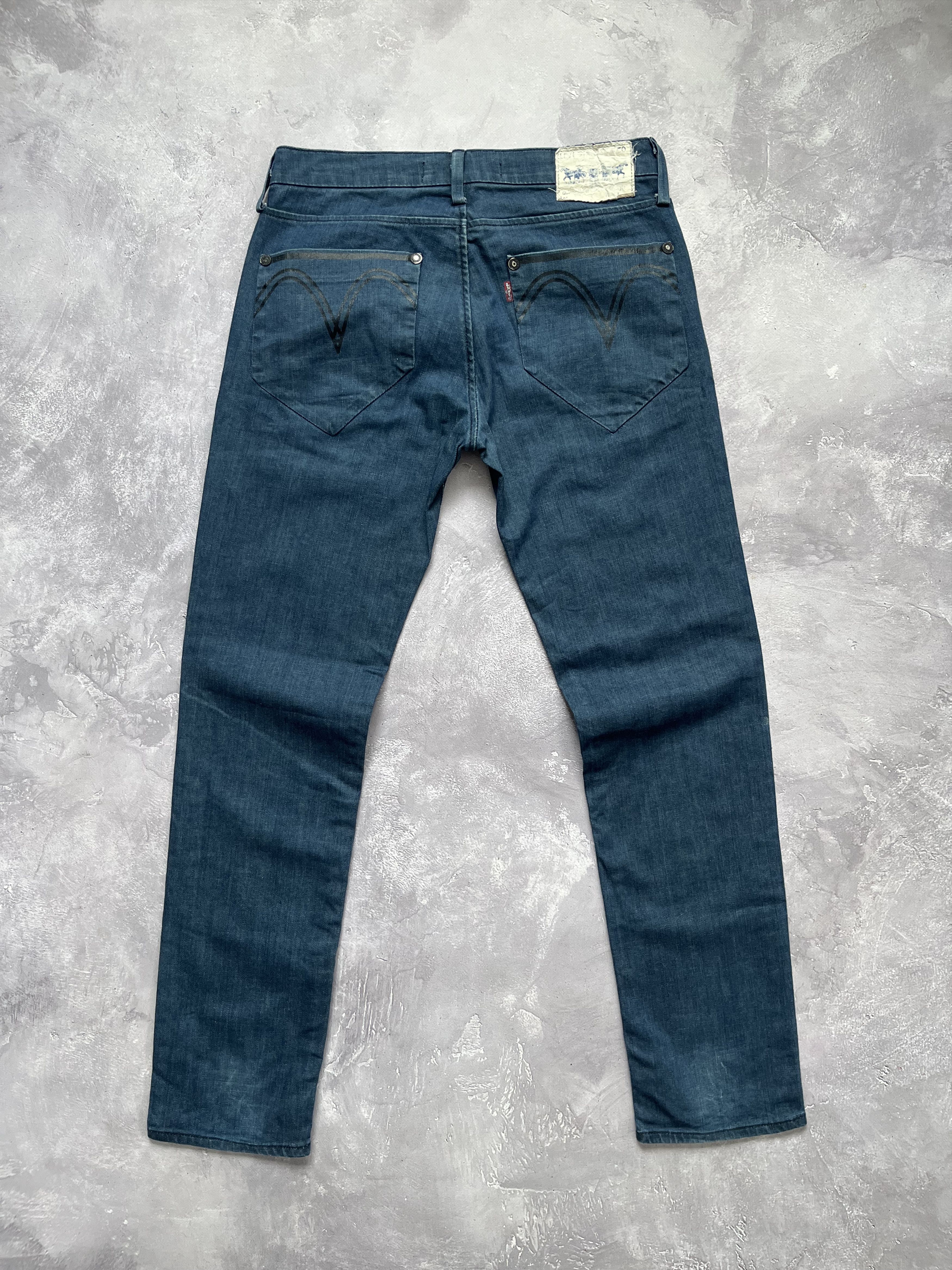 Levi's Vintage Levis 519 White Tab Blue Pants Denim Tag Slim Fit Size US 31 - 1 Thumbnail