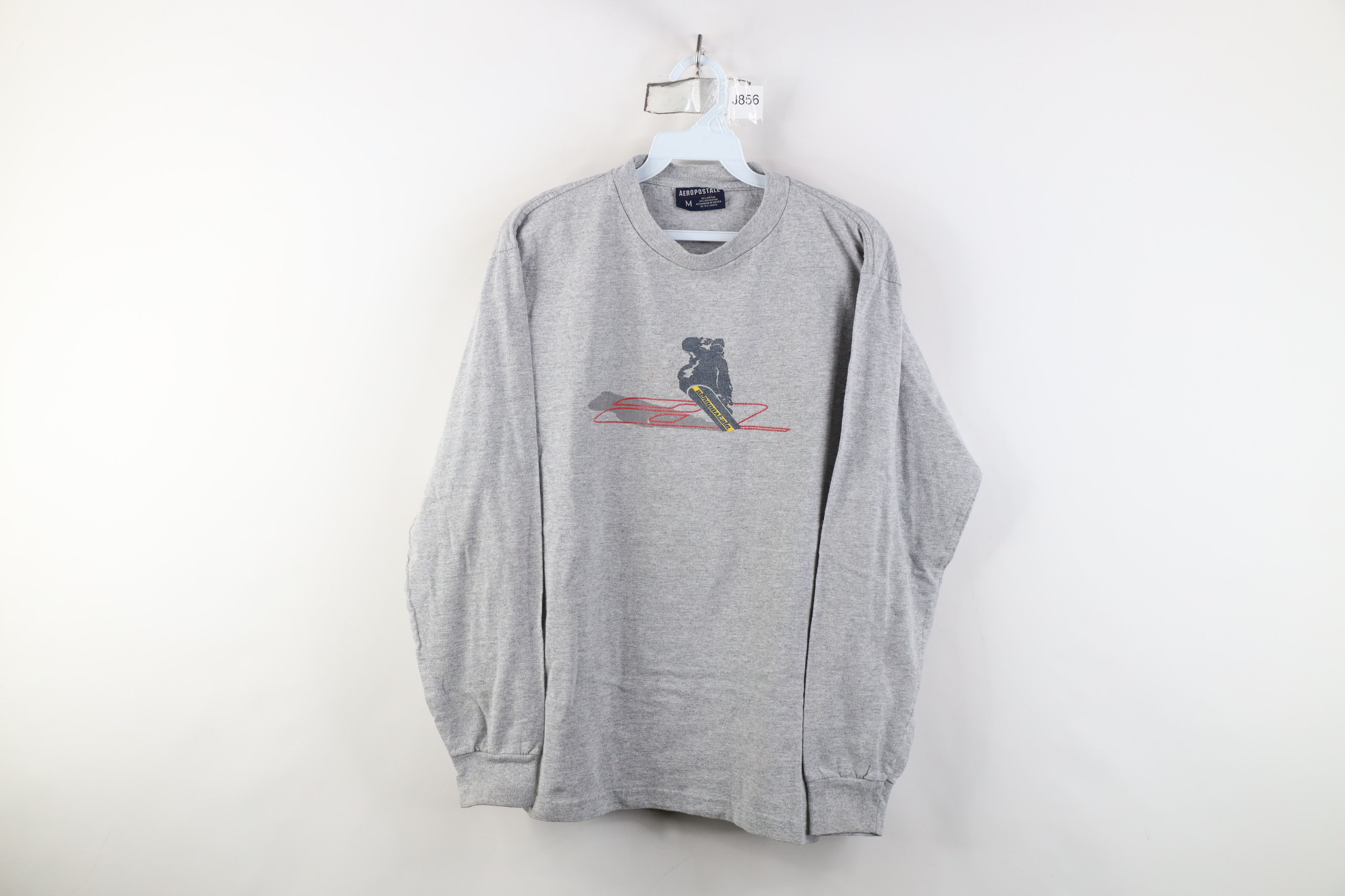 Aeropostale Vintage 90s Y2K Aeropostale Long Sleeve T-Shirt Heather Gray Size US M / EU 48-50 / 2 - 1 Thumbnail