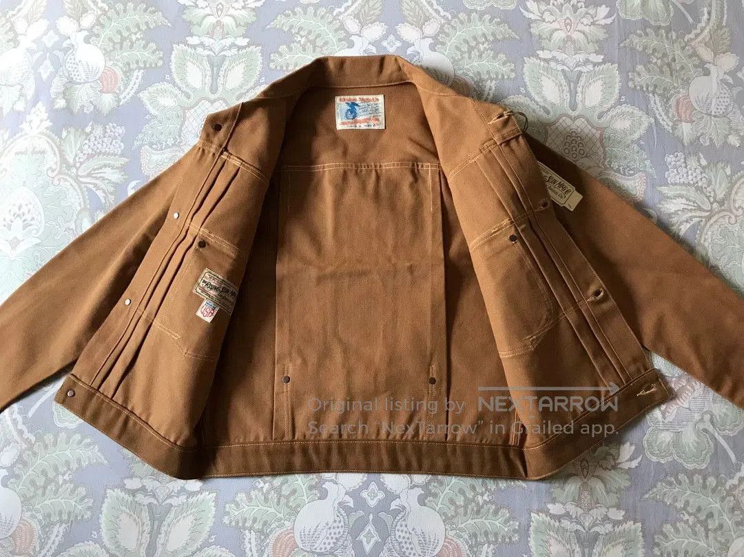 Rising Sun & Co. Rising Sun Canvas Work Jacket Brown XS. Size US XS / EU 42 / 0 - 3 Thumbnail