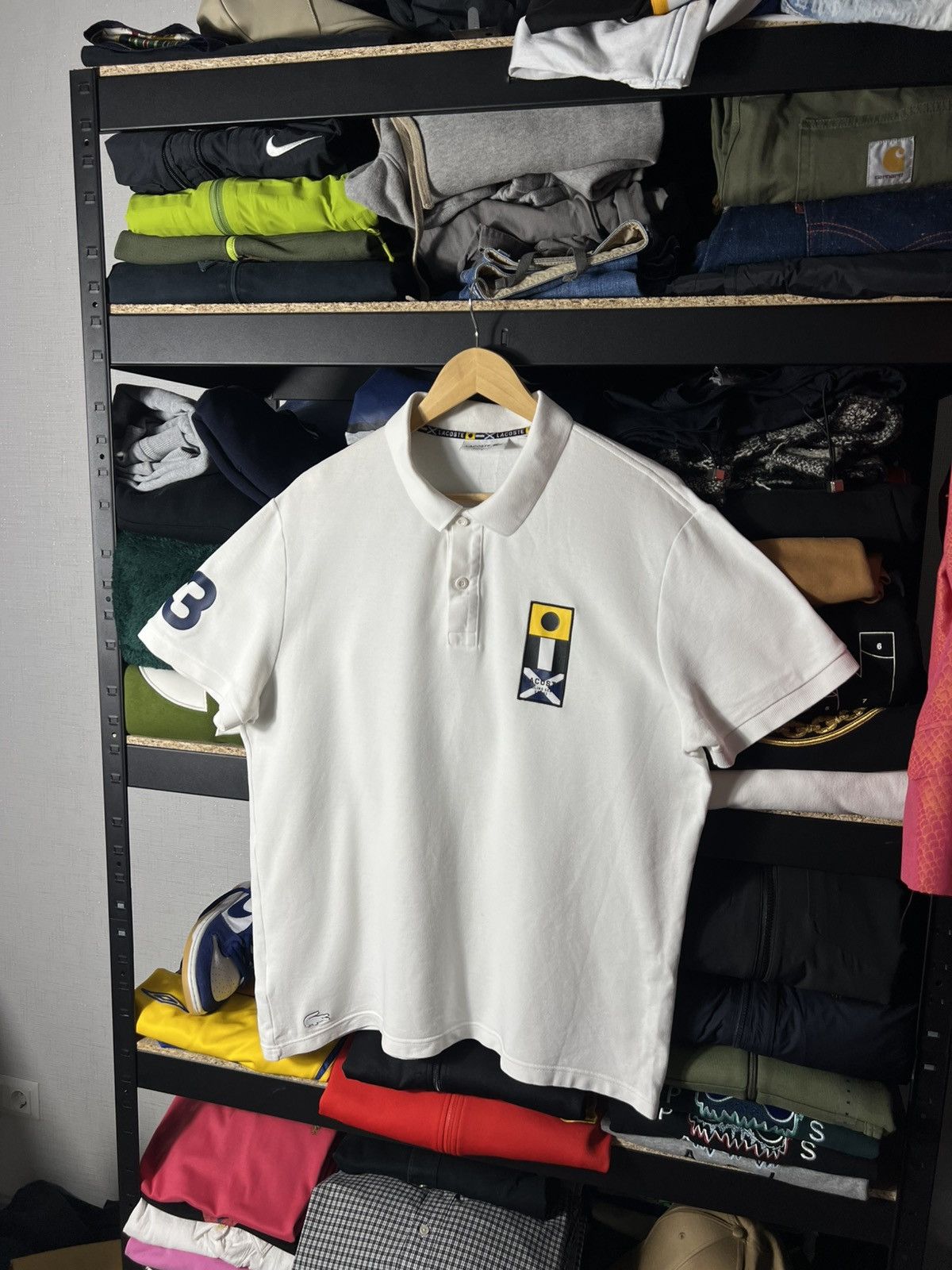 Lacoste 🐊 Lacoste Sailing Gear Polo Shirt — Flag Patch Vintage XL Size US XL / EU 56 / 4 - 1 Thumbnail