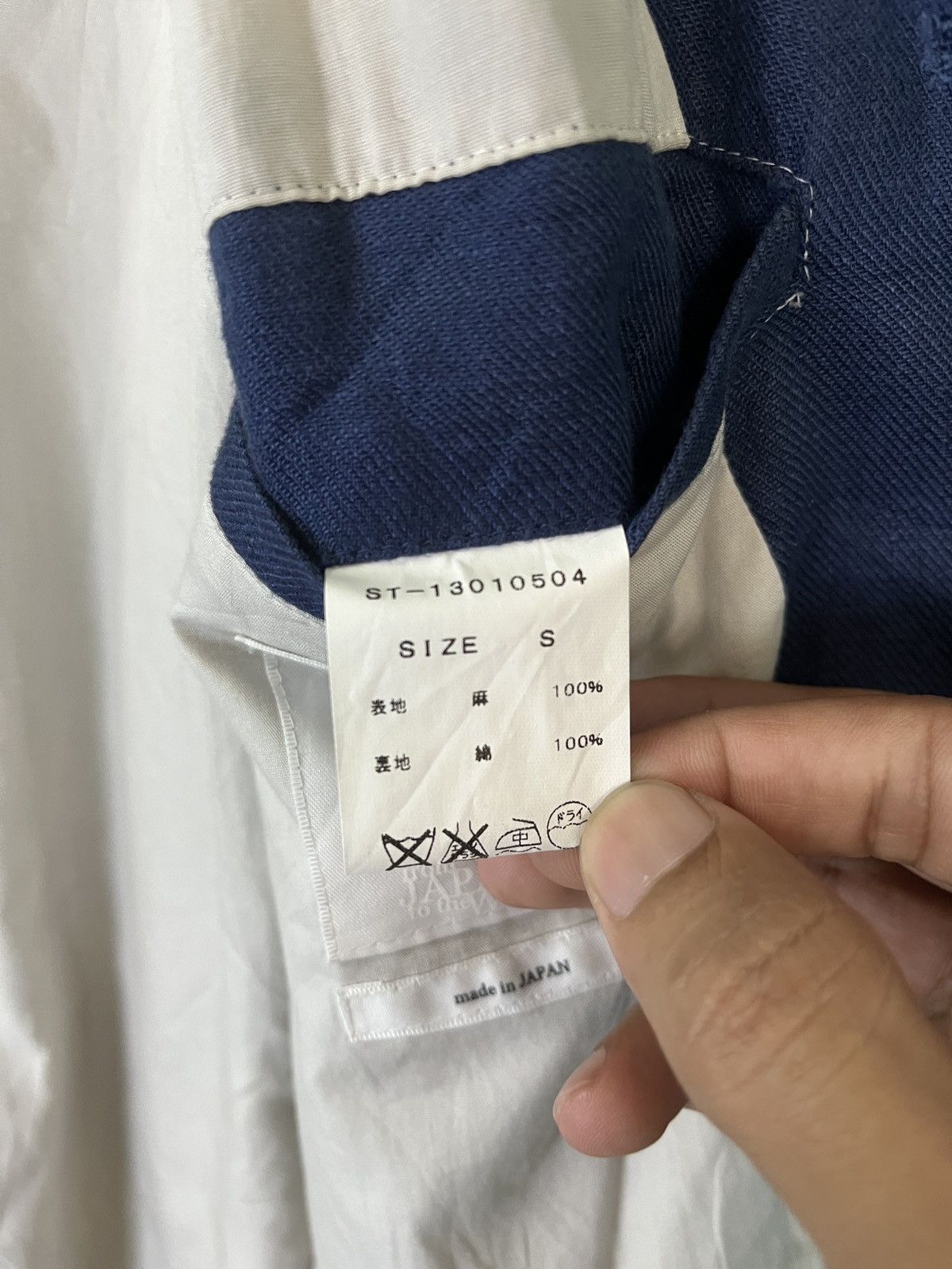 Japanese Brand × STUDIOUS Studious Hemp Blue Blazer Made in Japan Size S / US 4 / IT 40 - 10 Thumbnail