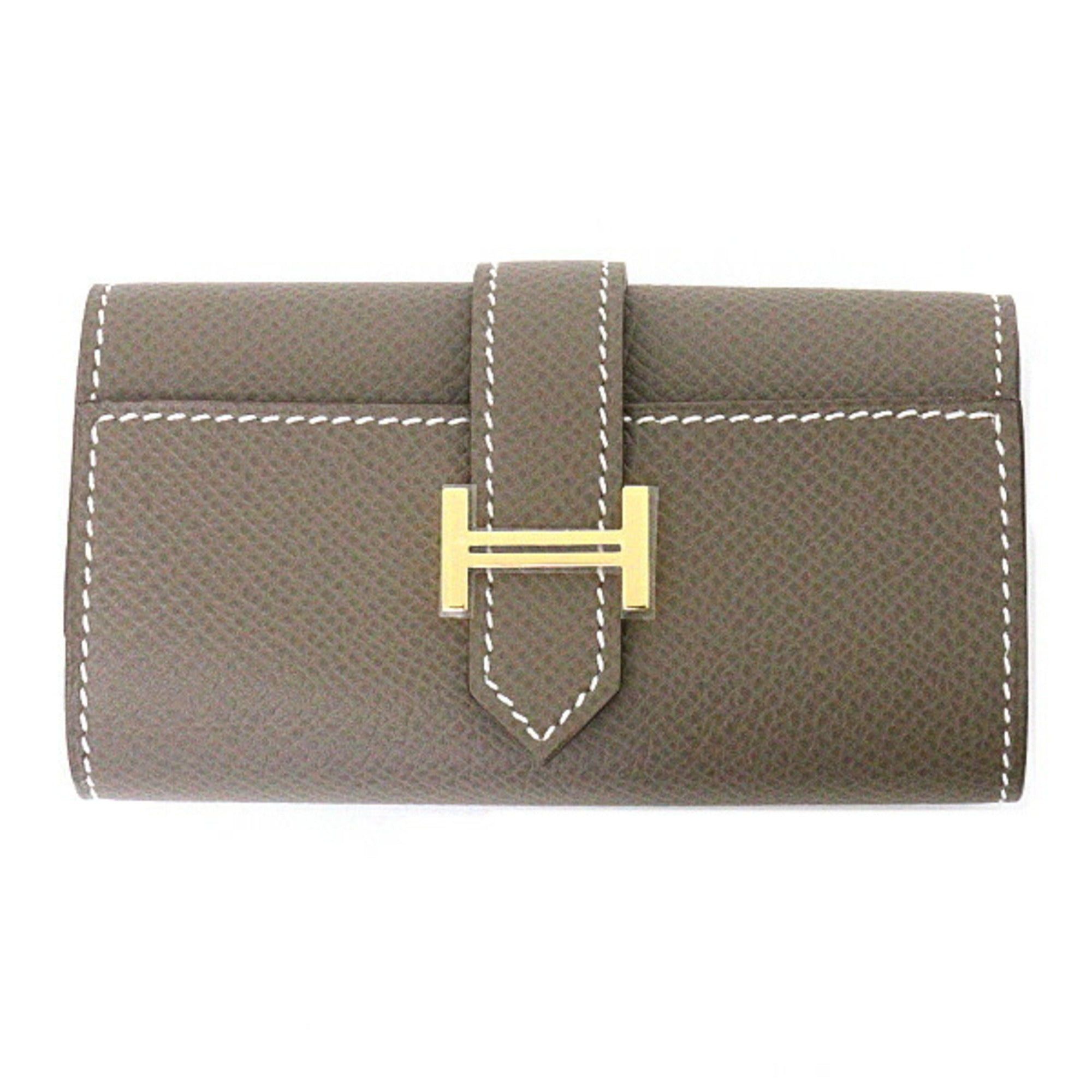 image of Hermes Bearn 4 Consecutive Key Case Vo Epson Z Engraved Etoub in Black, Women's