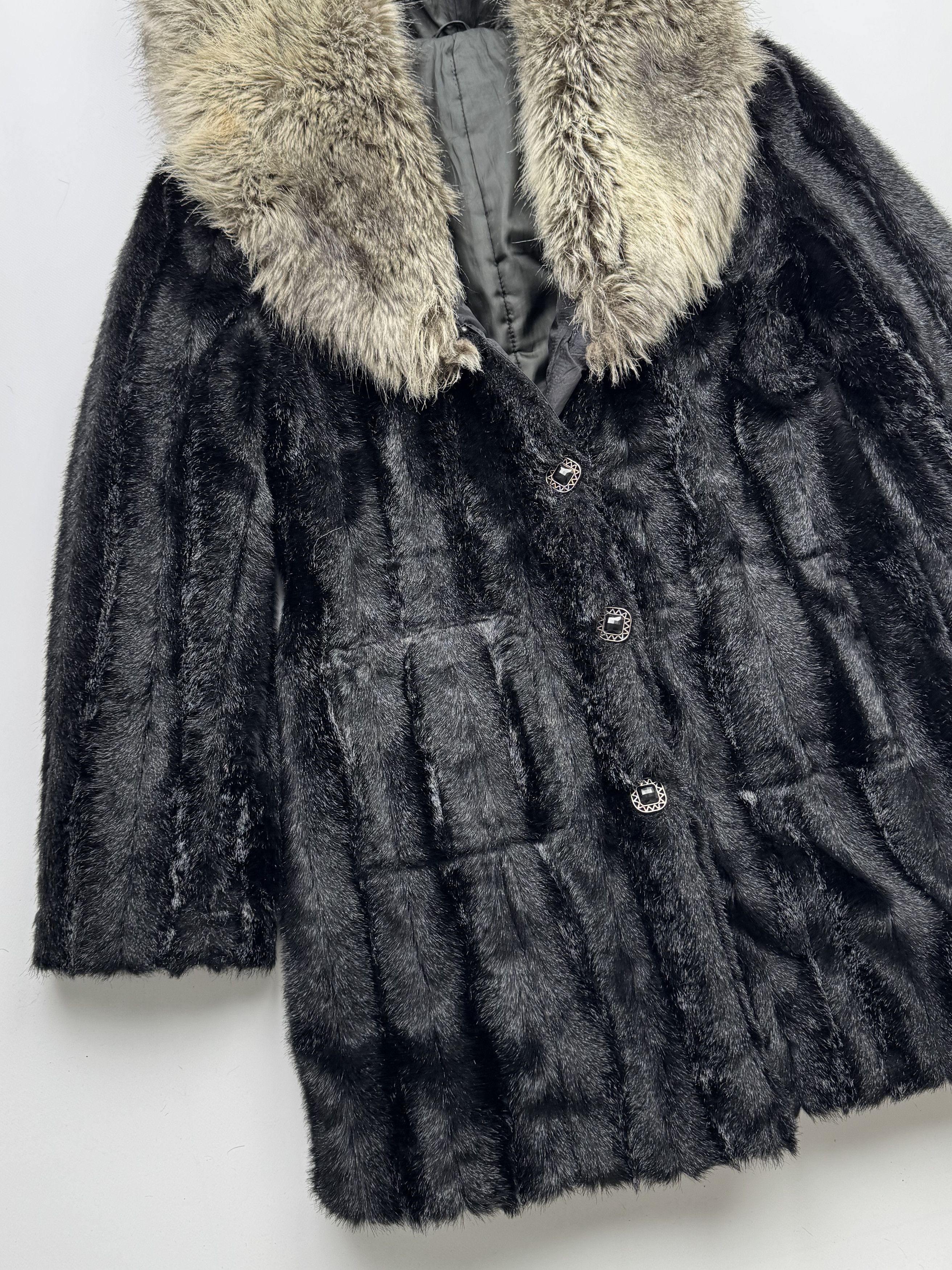 Japanese Brand Vintage Faux Fur Hooded Coat B114 E2 Size M / US 6-8 / IT 42-44 - 3 Thumbnail