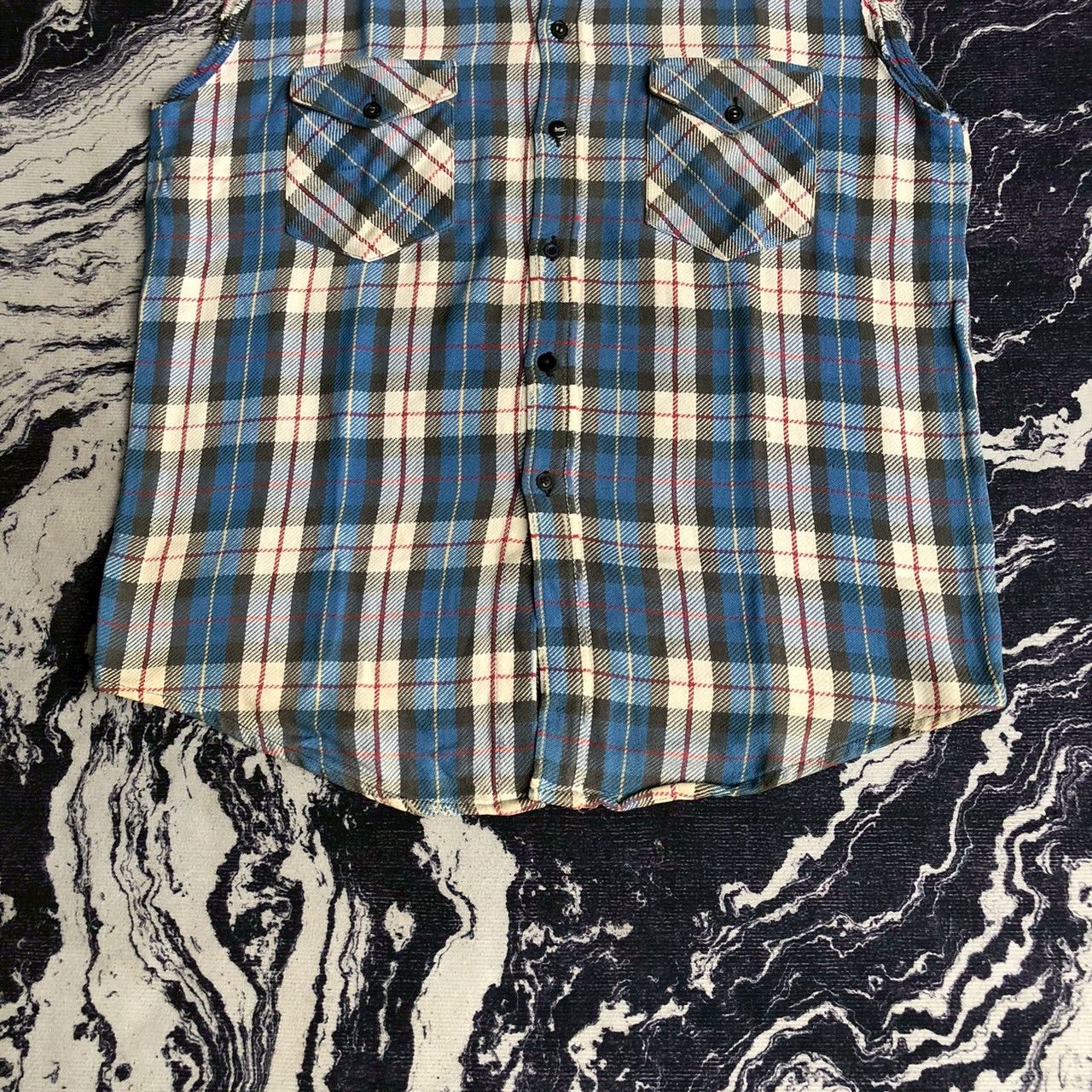 Levi's Vintage 90s Levi’s Alaska Plaid Sleeveless Flannel Shirt Size US L / EU 52-54 / 3 - 4 Thumbnail