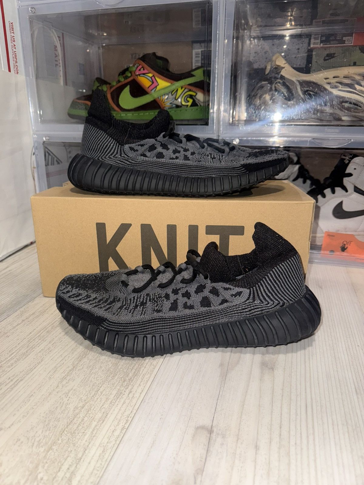 Adidas Adidas Yeezy 350 V2 CMPCT Slate Onyx Size US 10.5 / EU 43-44 - 2 Thumbnail
