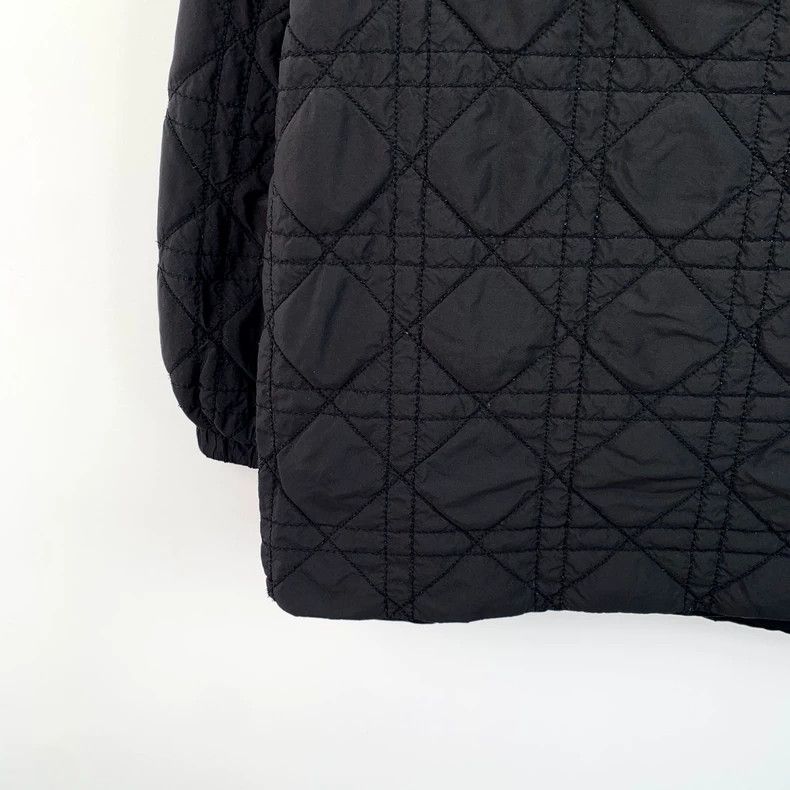 Dior Dior Size 13 Black diamond half-zipper long-sleeved cotton Size US XS / EU 42 / 0 - 4 Thumbnail