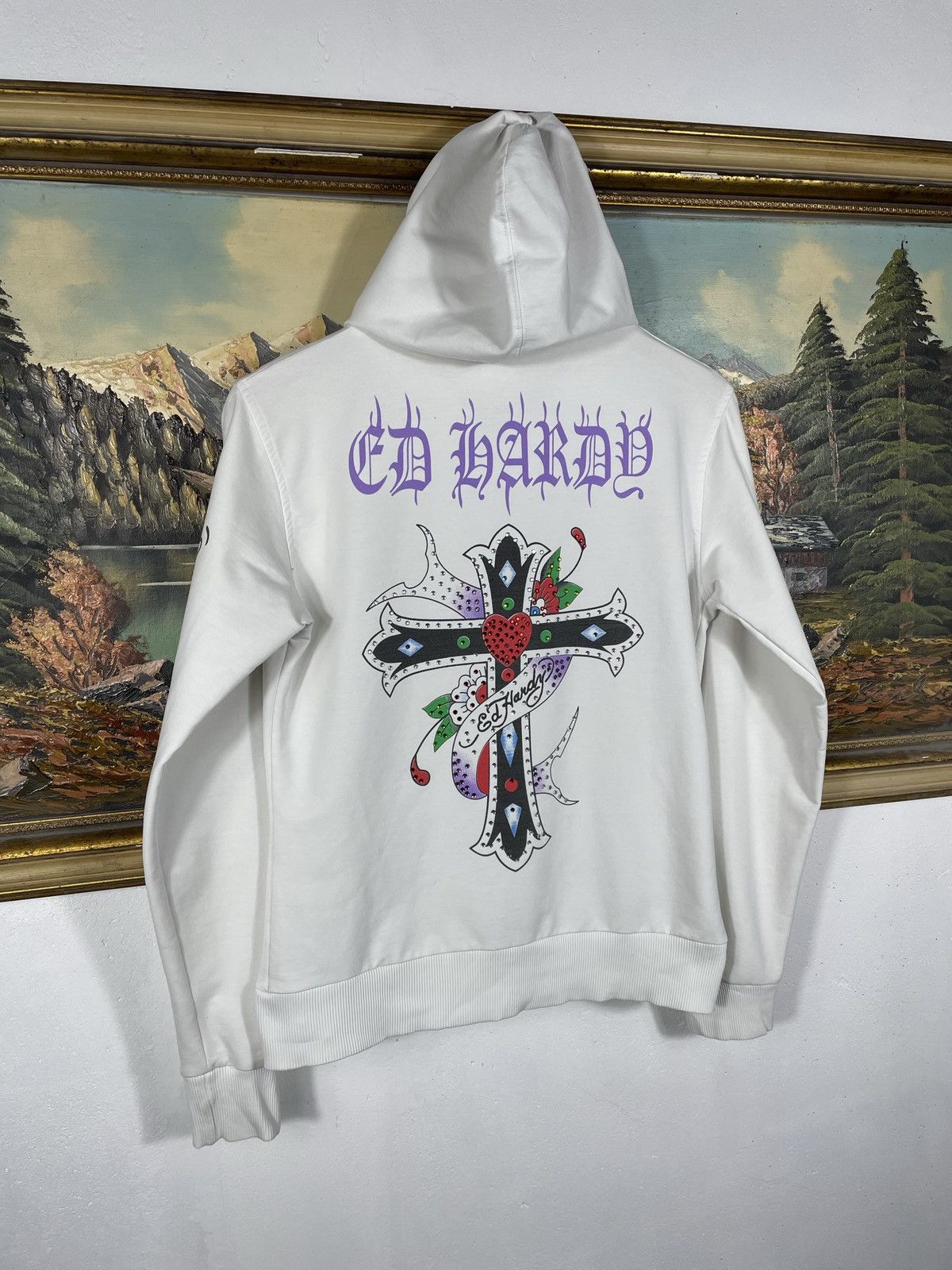 Christian Audigier Ed Hardy Retro 00s Hoodie Cyber Grunge Avant Garde Swag Drip Size US S / EU 44-46 / 1 - 7 Thumbnail
