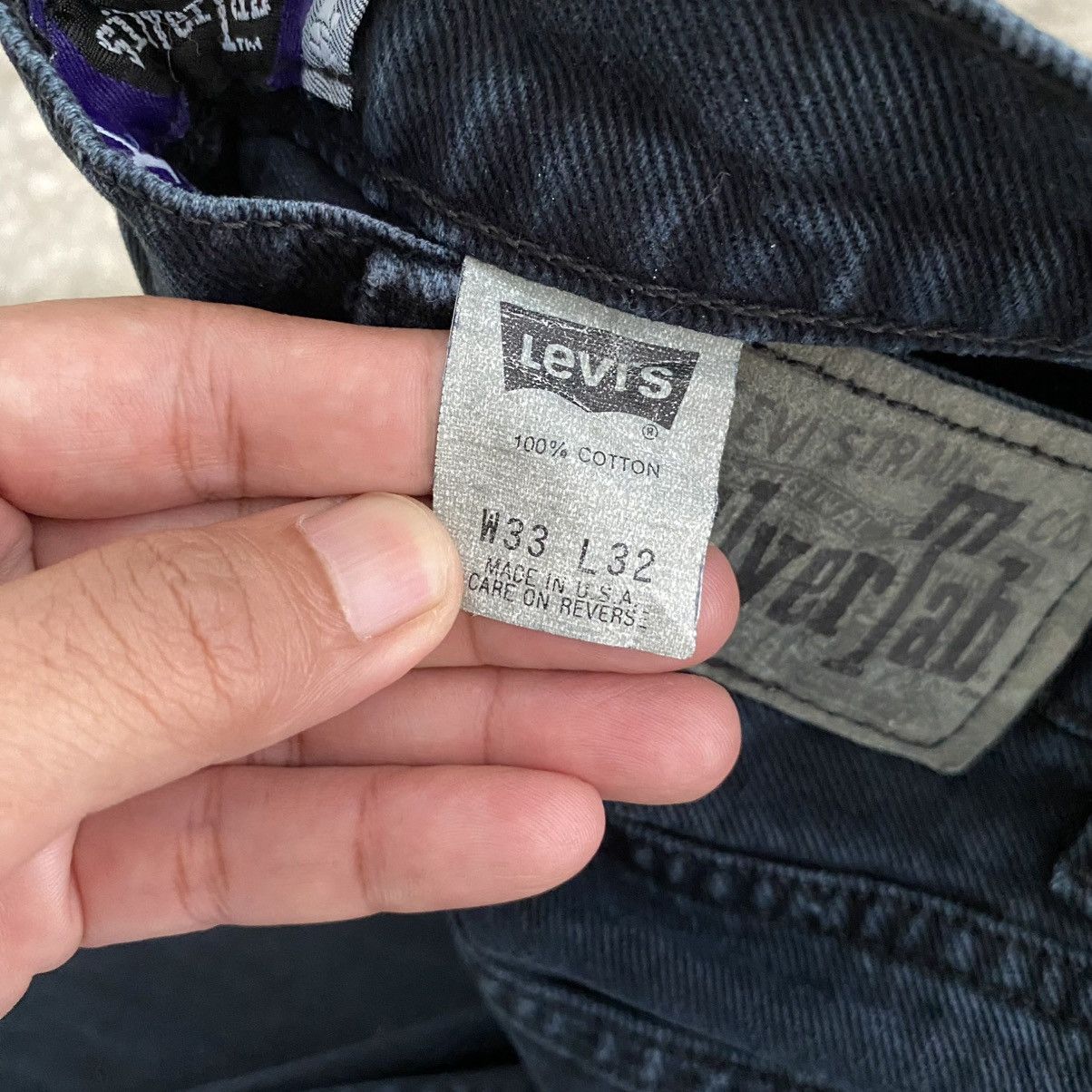 Levi's Vintage 1995 Levis Silvertab “Baggy” Faded Black Jeans Size US 32 / EU 48 - 17 Thumbnail