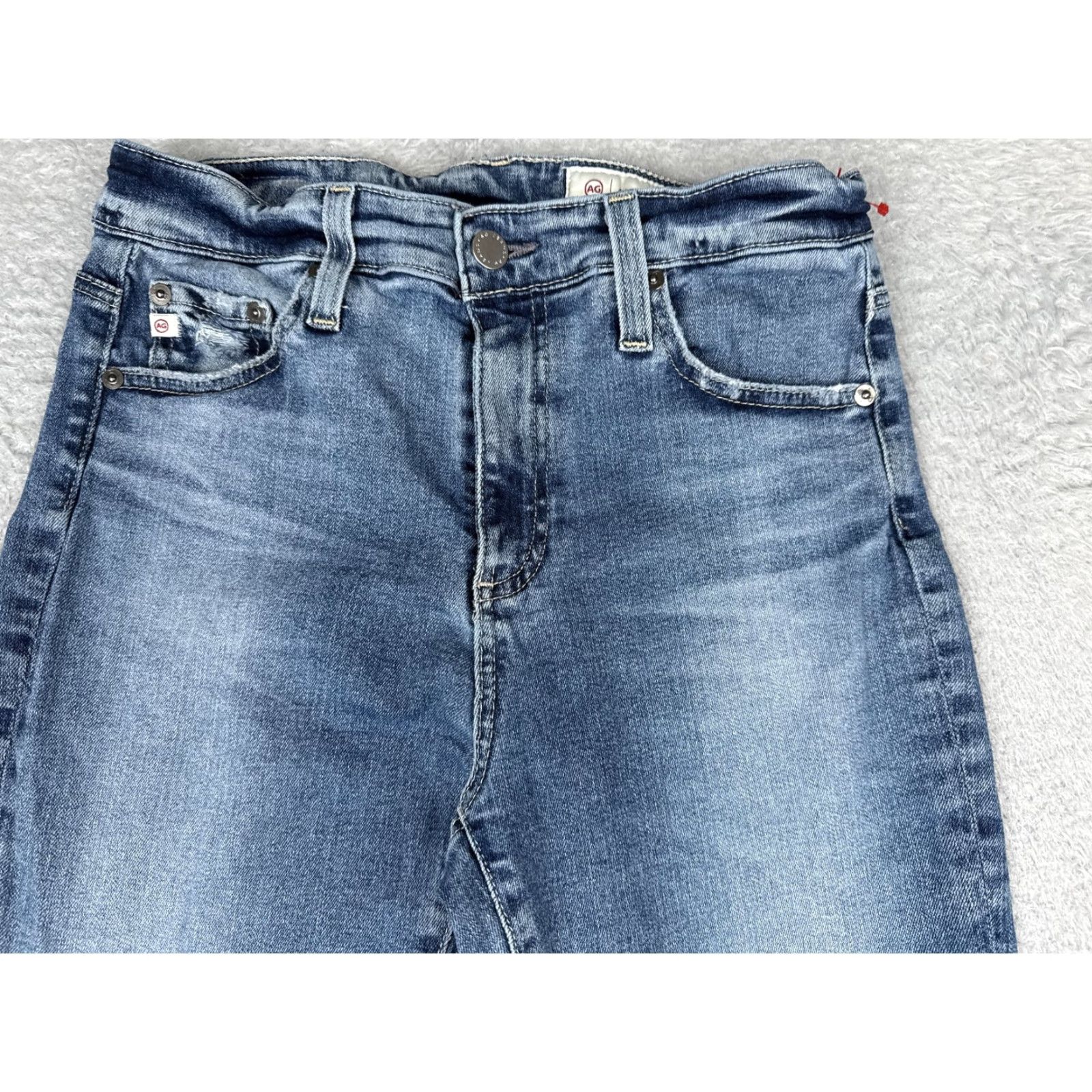 Vintage AG Adriano Goldschmied Bootcut Jeans Womens 28 Blue Wash Mid Rise Stretch Denim 5-Pocket USA Size 28" / US 6 / IT 42 - 4 Thumbnail