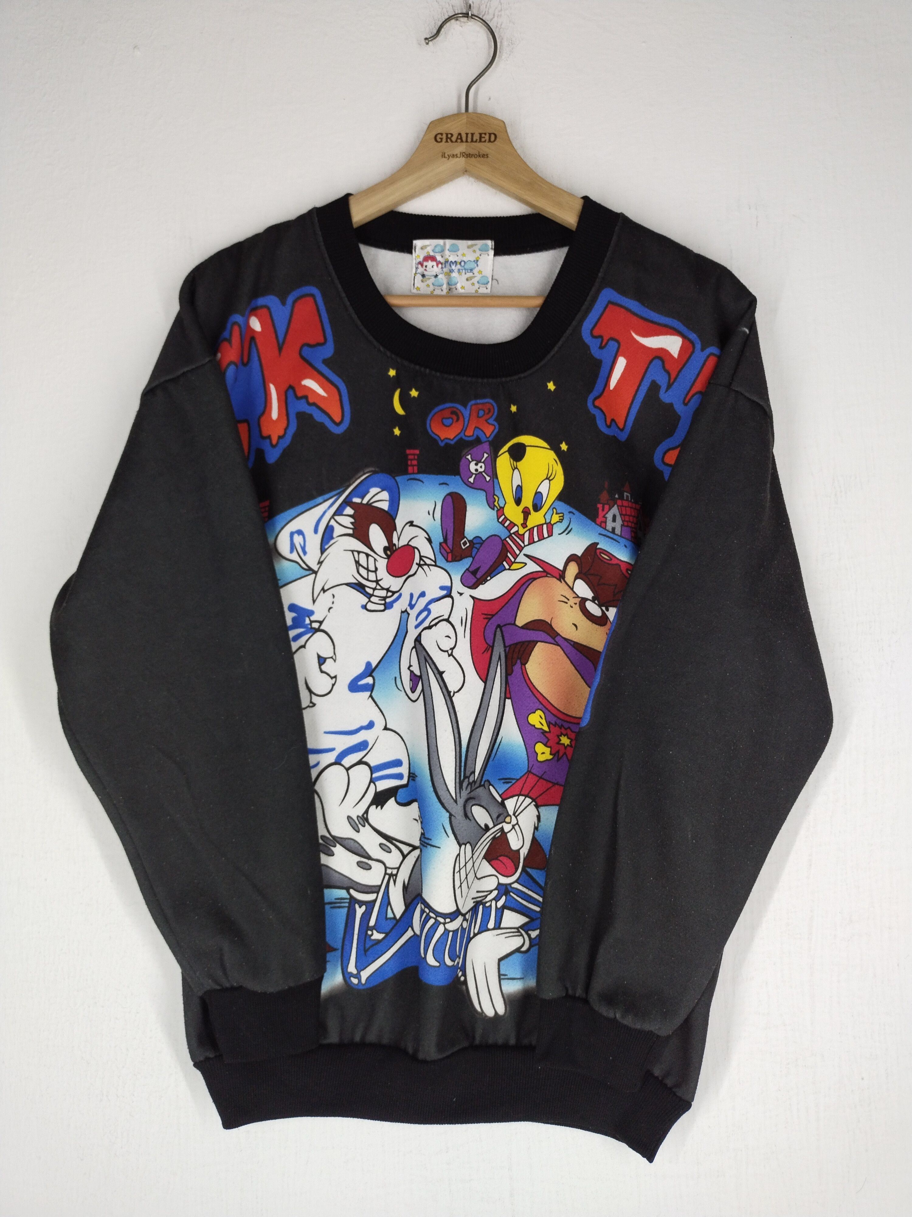Cartoon Network Vintage Looney Tunes Tazmania Over Print Sweatshirt Size US M / EU 48-50 / 2 - 5 Thumbnail