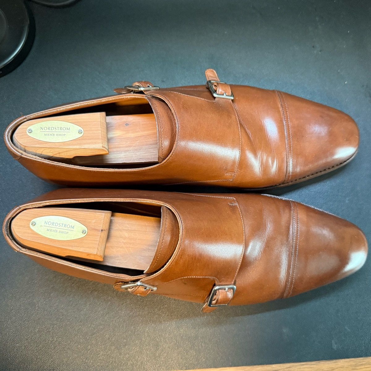 Meermin Meermin Double Monk Strap – Tan Calf – UK 10 / US 11D Size US 11 / EU 44 - 5 Thumbnail