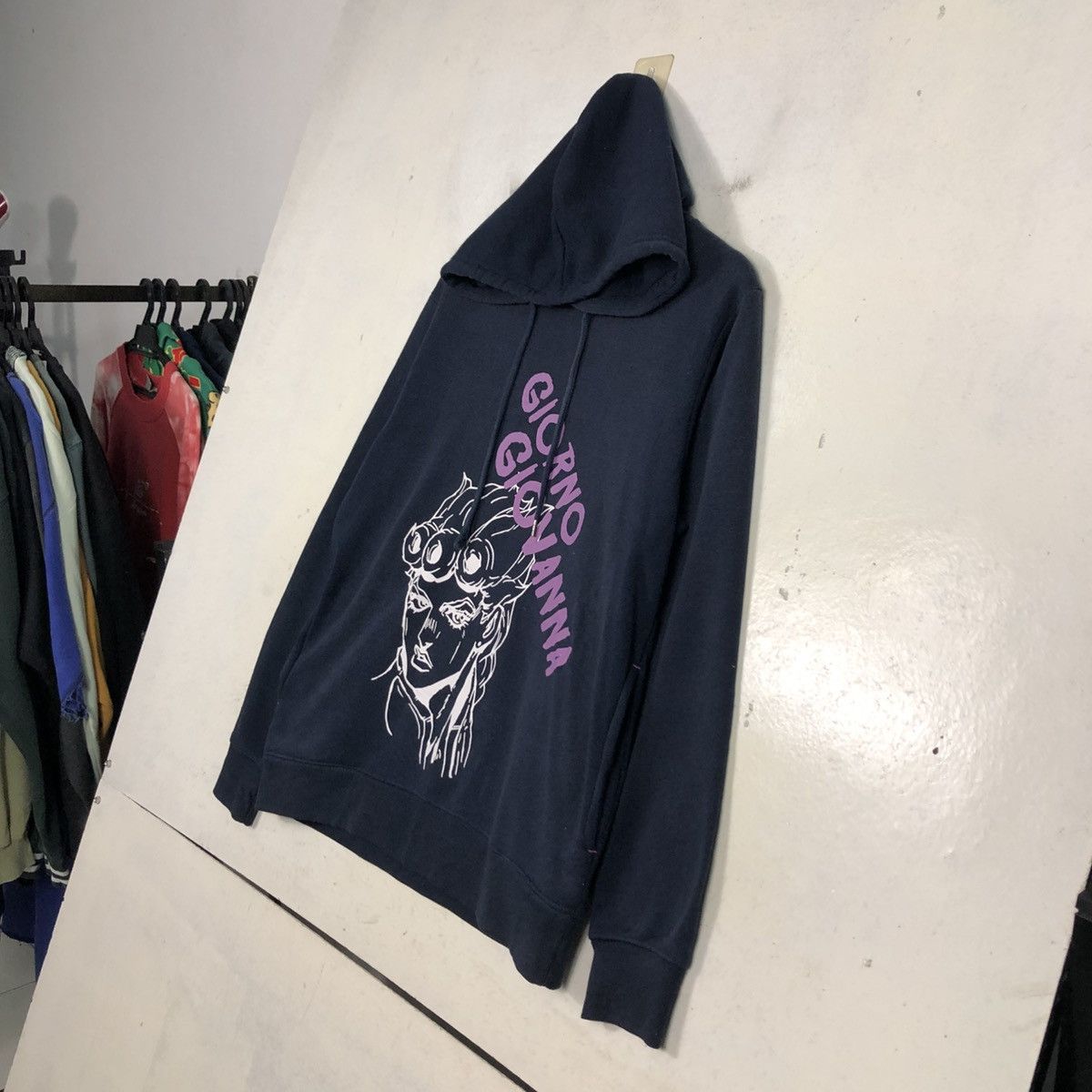Japanese Brand 📌Vintage Hoodie Pull Over Giorno Giovanna Big Logo Size US L / EU 52-54 / 3 - 4 Thumbnail