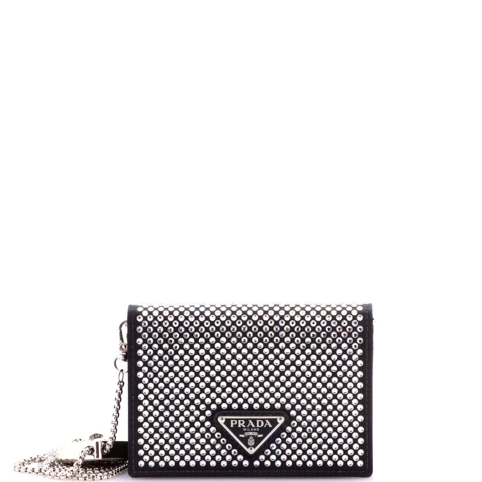 Prada Flap Card Holder with Chain Size ONE SIZE - 1 Thumbnail