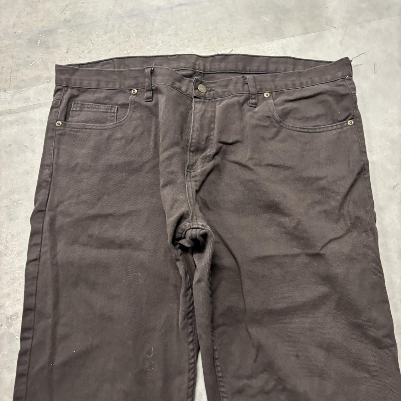 Japanese Brand × Vintage Crazy Vintage Y2K/2000s Faded Brown Grunge Denim Jeans! Size US 42 / EU 58 - 5 Thumbnail