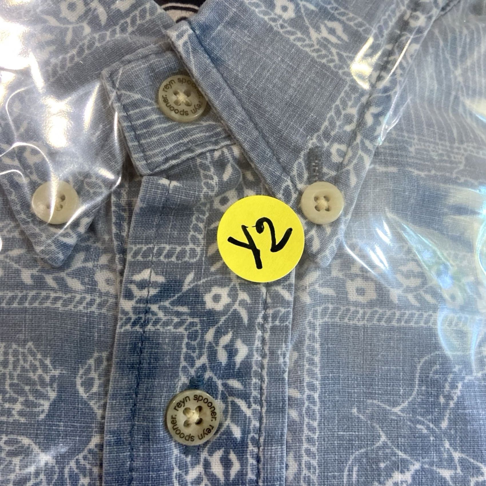 Reyn Spooner VINTAGE Reyn Spooner Hawaiian Sailor Popover Shirt L Blue Button-Up Short Sleeve Collared Men"} Size US L / EU 52-54 / 3 - 6 Thumbnail