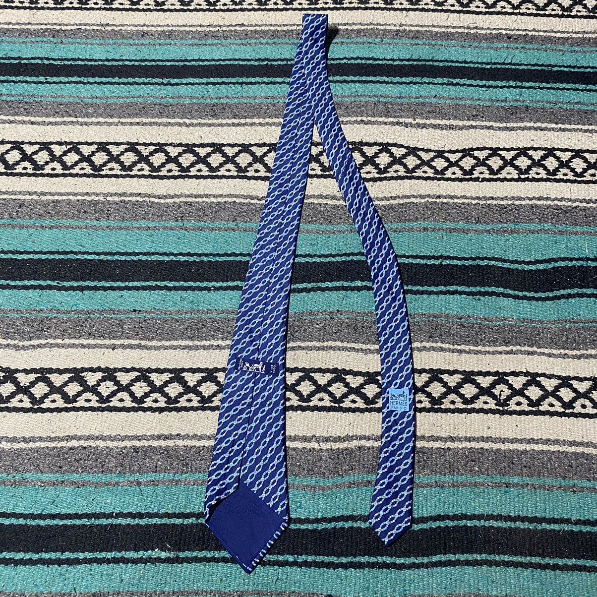 Hermes Hermes Chain Pattern Tie Size ONE SIZE - 5 Thumbnail