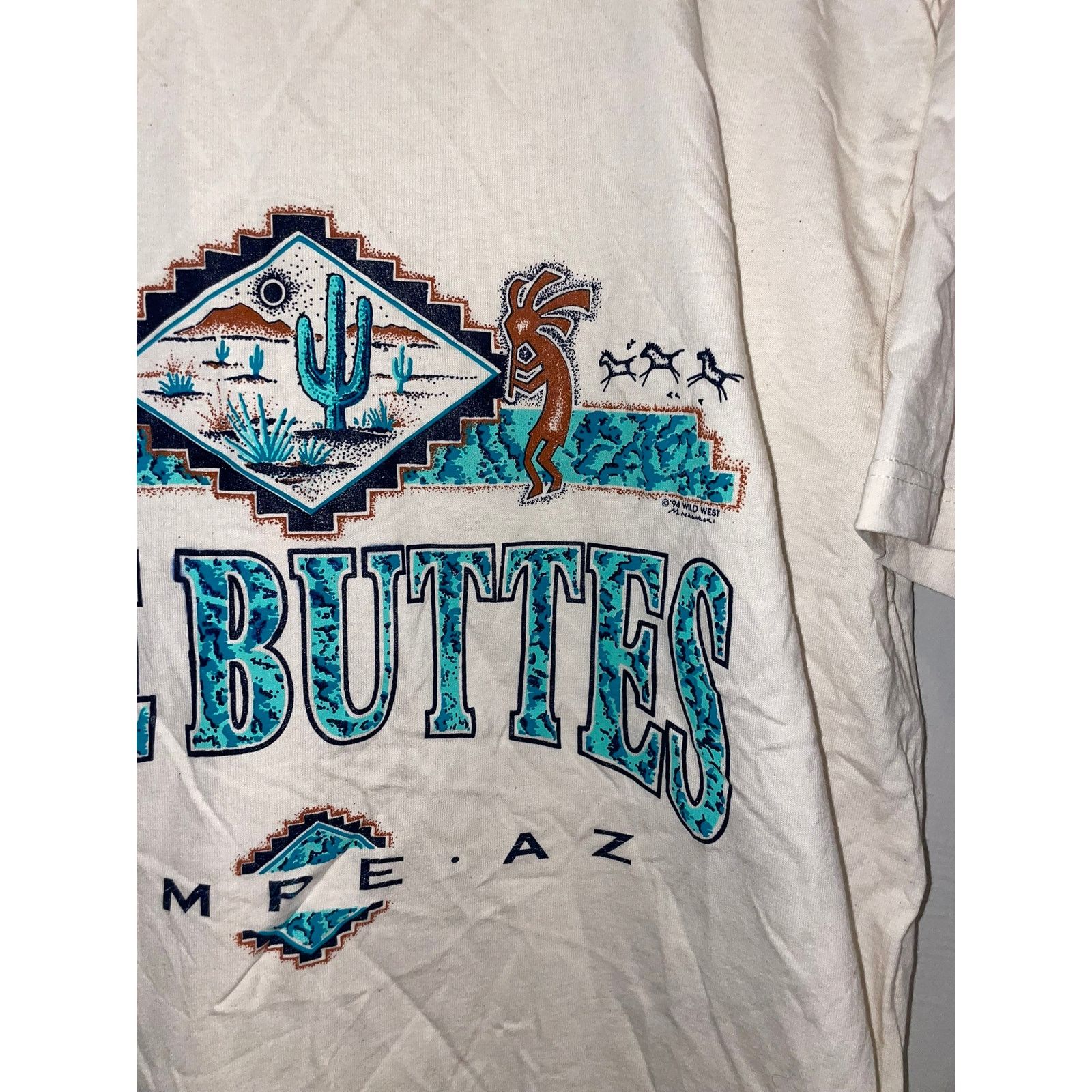 Jerzees Vintage Arizona The Buttes Tempe Kokopelli Beige Shirt Size US L / EU 52-54 / 3 - 4 Thumbnail