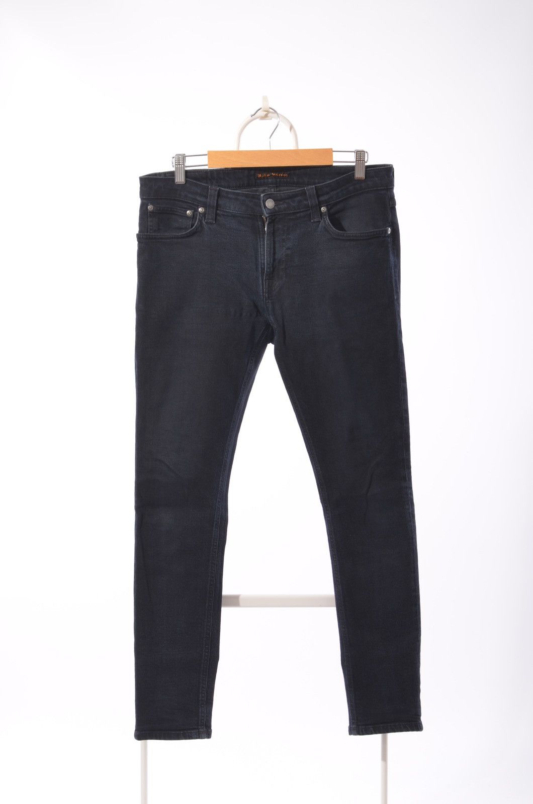 Denime Nudie Jeans Skinny Lin Black Black jeans size W 33 Size US 33 - 3 Thumbnail