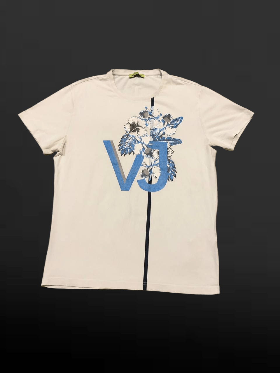 Versace Jeans Couture Versace Jeans White Logo Rubber Print Cotton T-Shirt Size US L / EU 52-54 / 3 - 1 Thumbnail