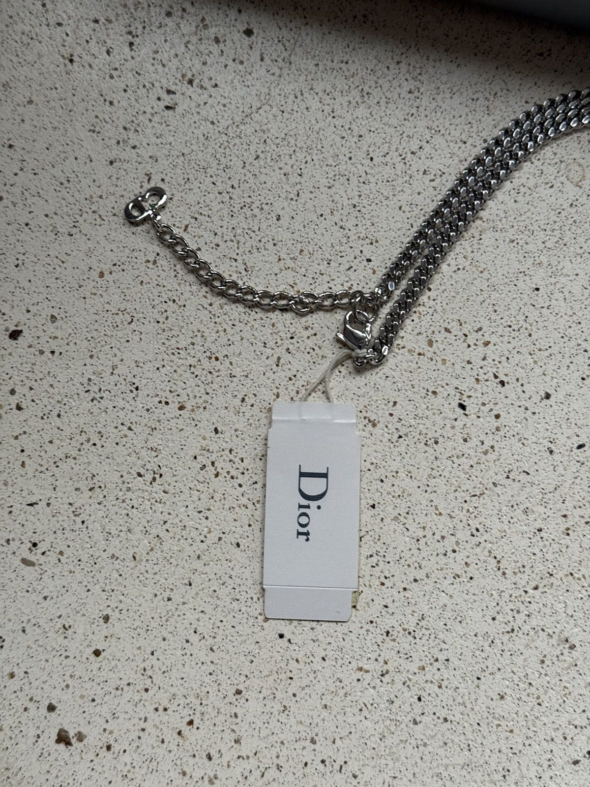 Dior Dior Vintage Cuban Link Silver Necklace Padlock Lock Keys Size ONE SIZE - 4 Thumbnail