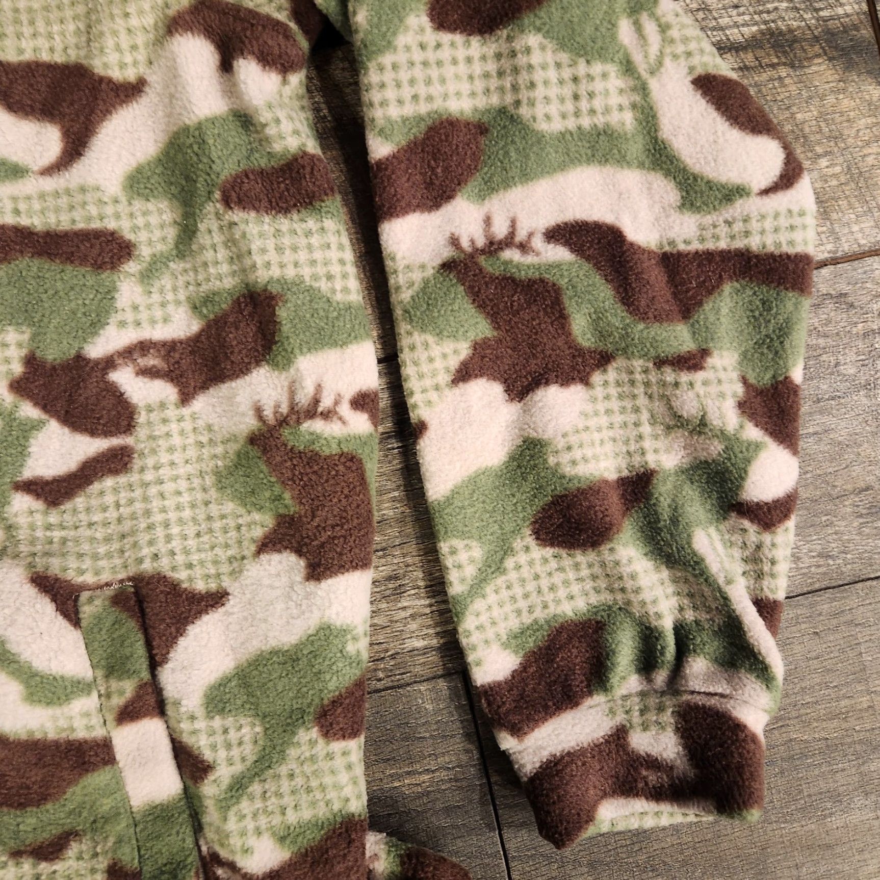 Vintage Cabela's Full Zip Fleece Jacket Sweatshirt Womens Large Camo Deer Elk Outdoors Jacket Size L / US 10 / IT 46 - 3 Thumbnail