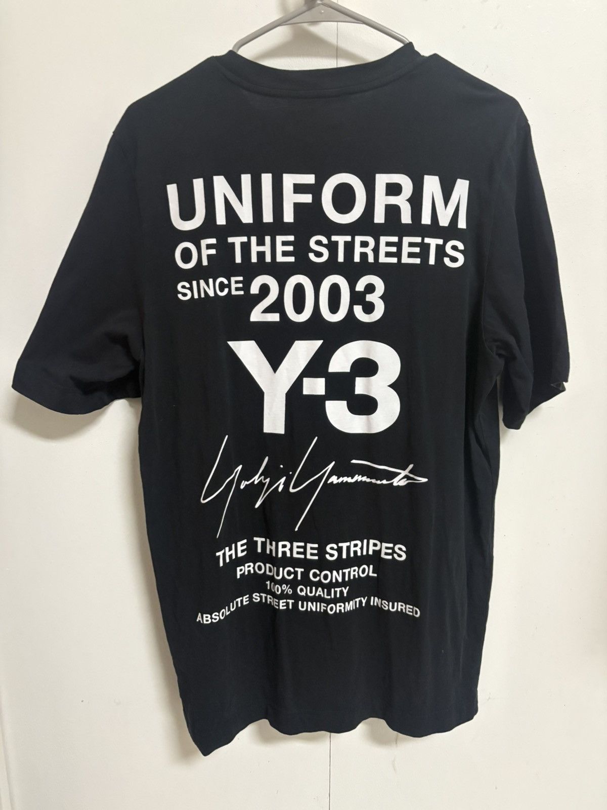 Adidas × Y-3 Y-3 Yohji Yamamoto 15th anniversary Black T-Shirt Size US S / EU 44-46 / 1 - 1 Thumbnail