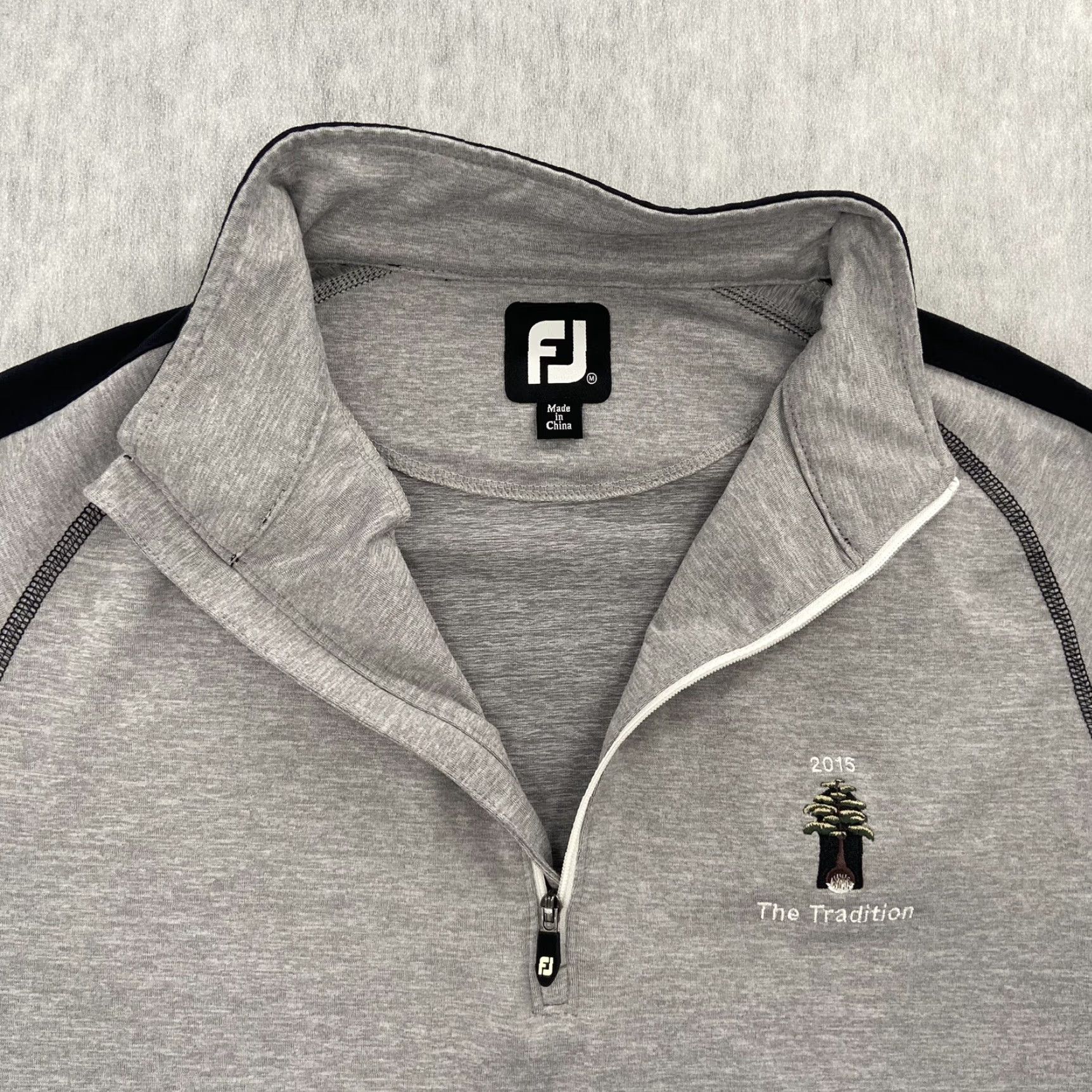 Footjoy VINTAGE FootJoy Golf Pullover Sweater 1/4 Zip Adult Medium Gray 2015 Solid Mock Neck Long Sleeve Mens Size US M / EU 48-50 / 2 - 4 Thumbnail