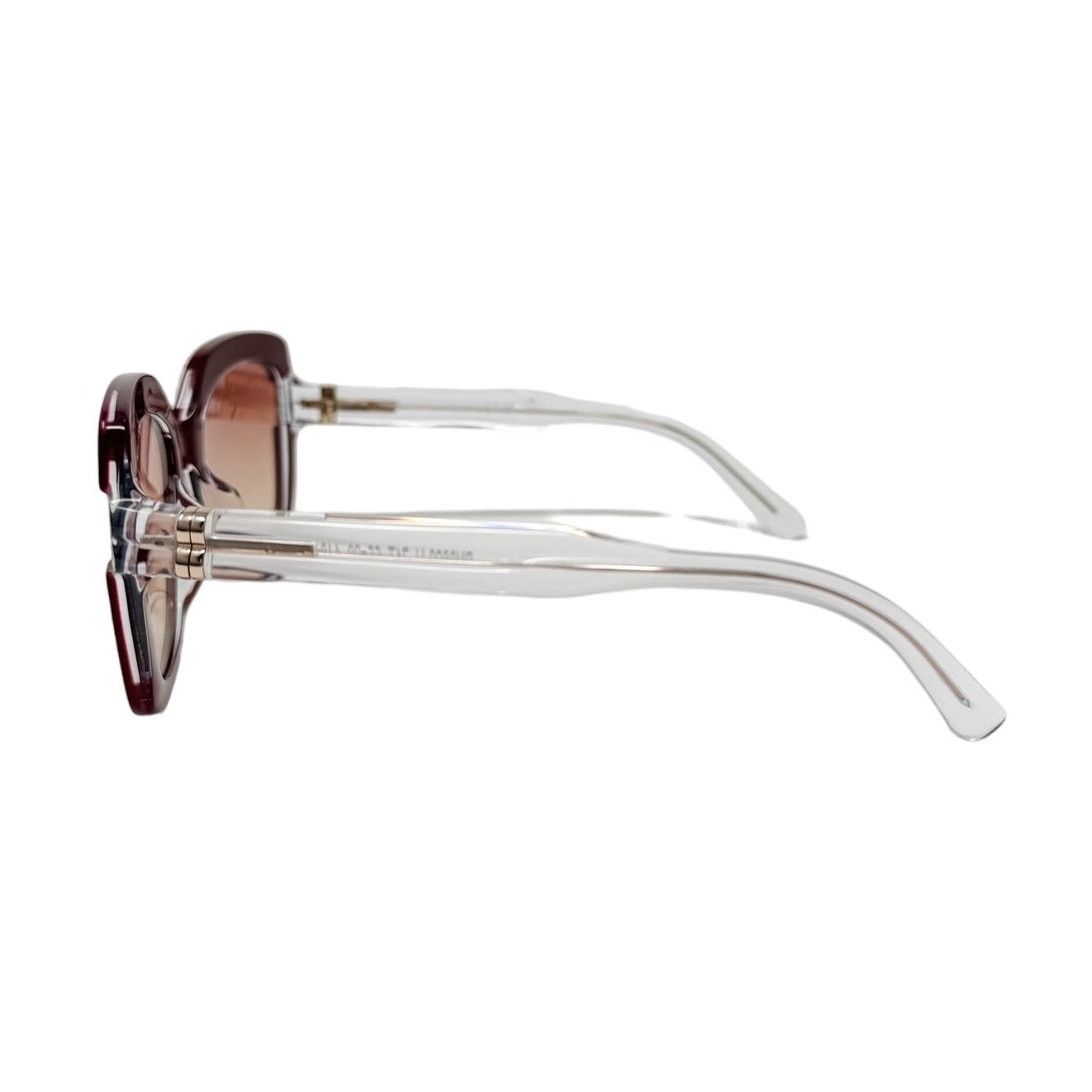 Bally Bally Oversized Square Butterfly Sunglasses Bordeaux w/ case Size ONE SIZE - 5 Thumbnail