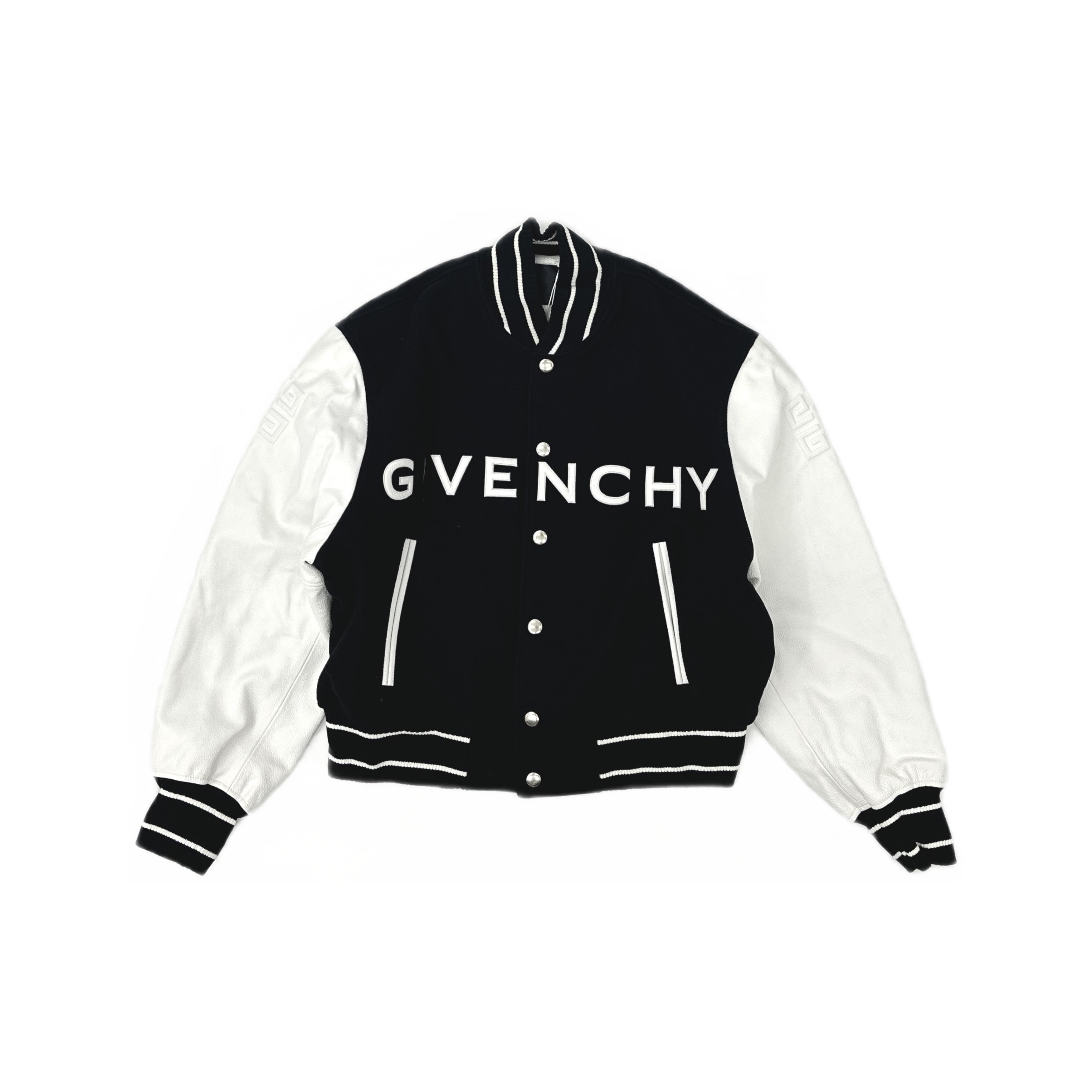 Givenchy Givenchy Logo Wool Leather Varsity Bomber Jacket Size 50 Size US M / EU 48-50 / 2 - 1 Thumbnail