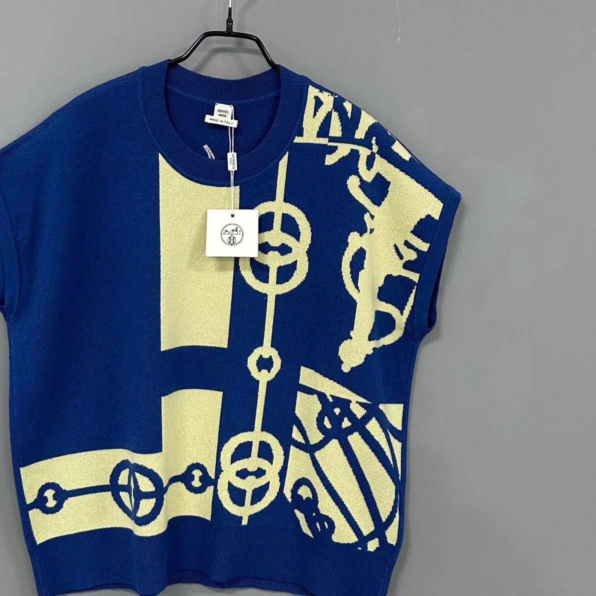 Hermes HERMES cobalt blue short sleeve top size 40 Size M / US 6-8 / IT 42-44 - 2 Thumbnail