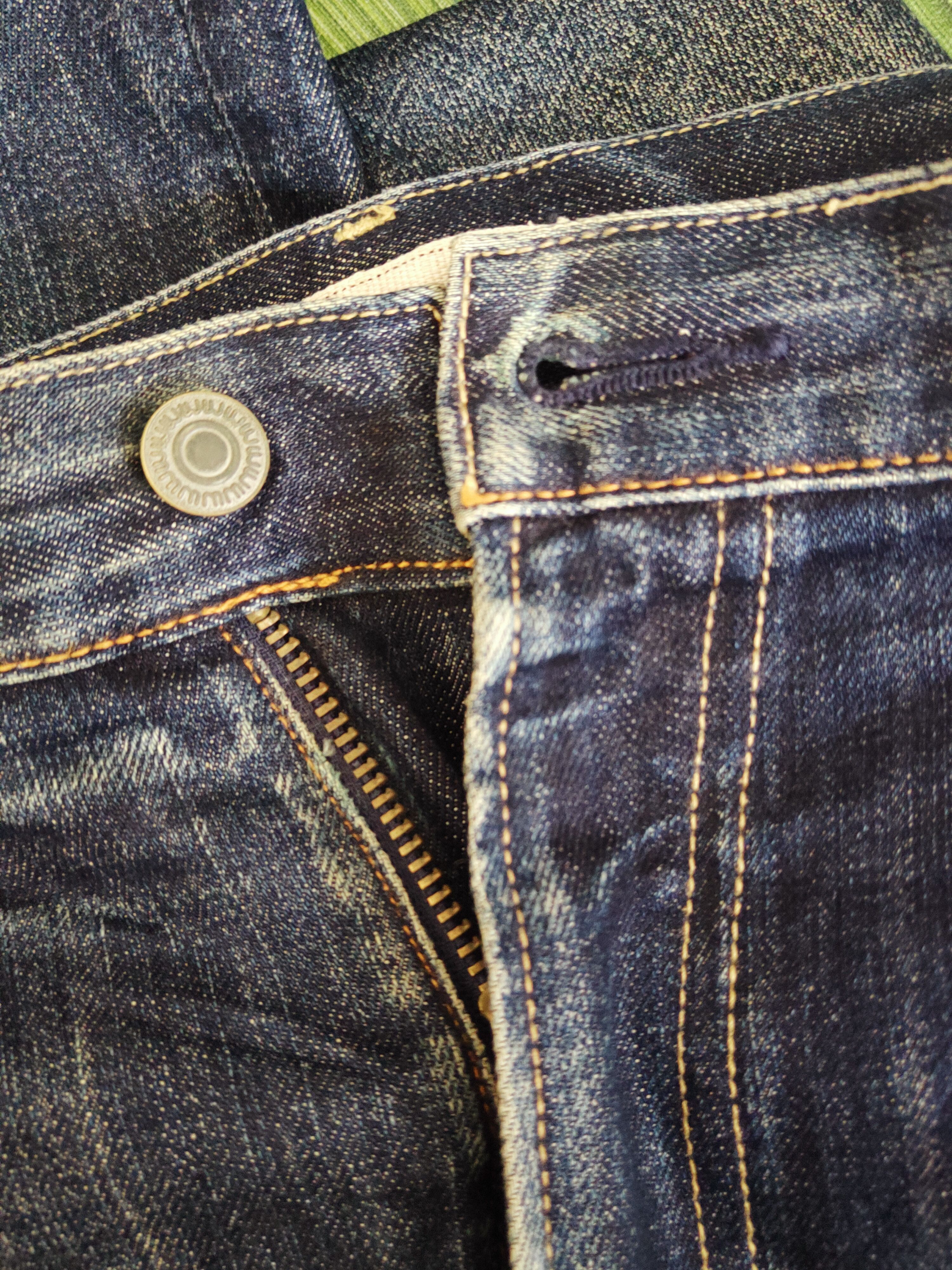 Japanese Brand Uniqlo Dark Blue Distressed Ripped Jeans #S2669 Size US 36 / EU 52 - 12 Thumbnail