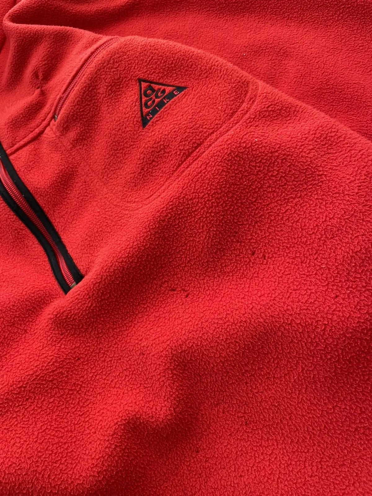 Nike × Nike ACG × Vintage Vintage Nike ACG Fleece Jacket Red Y2K big Logo Size US M / EU 48-50 / 2 - 5 Thumbnail