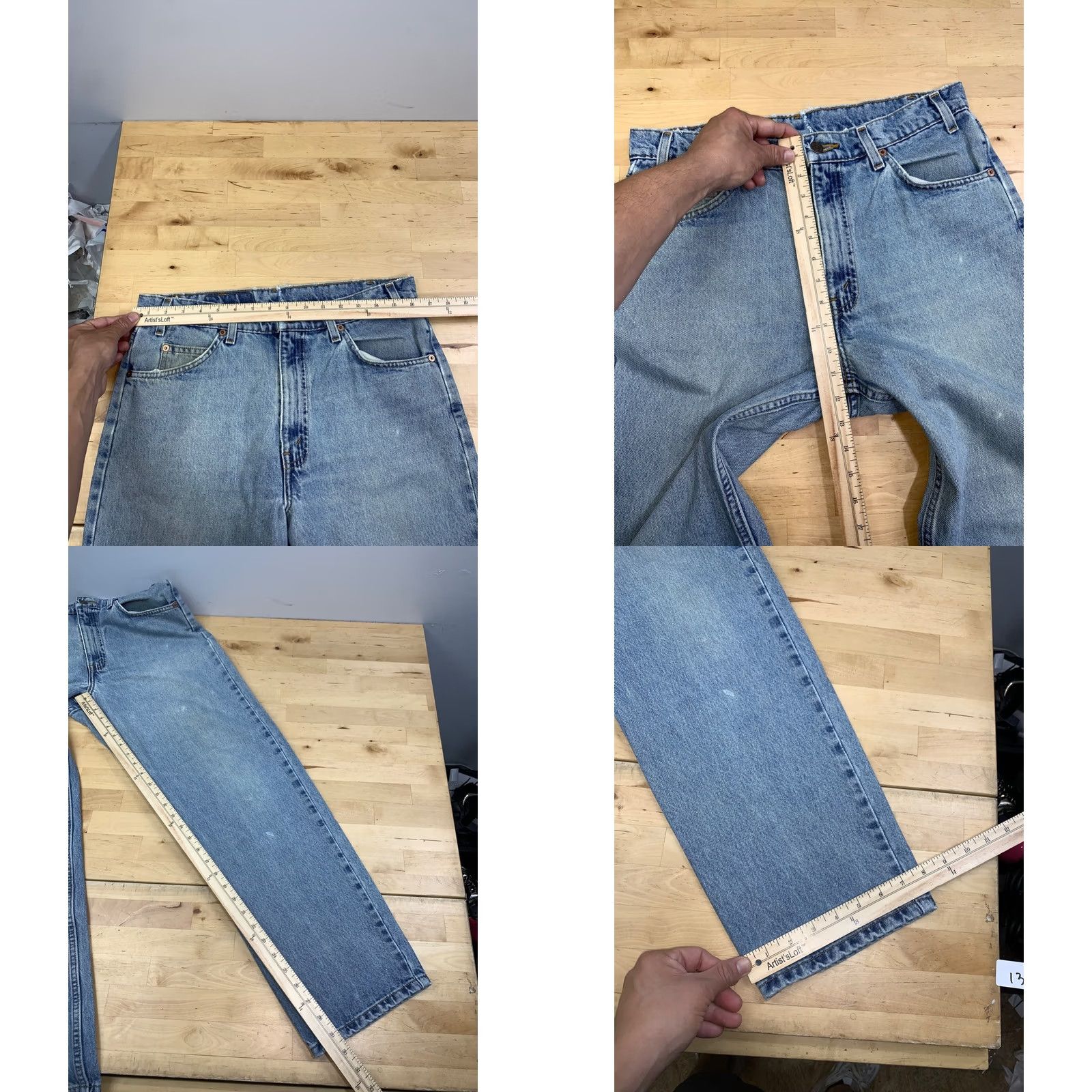 Levi's VINTAGE Levi's 550 Jeans Men 34x30 Blue Light Wash Denim 90s Distress 13189 Size US 34 / EU 50 - 8 Thumbnail
