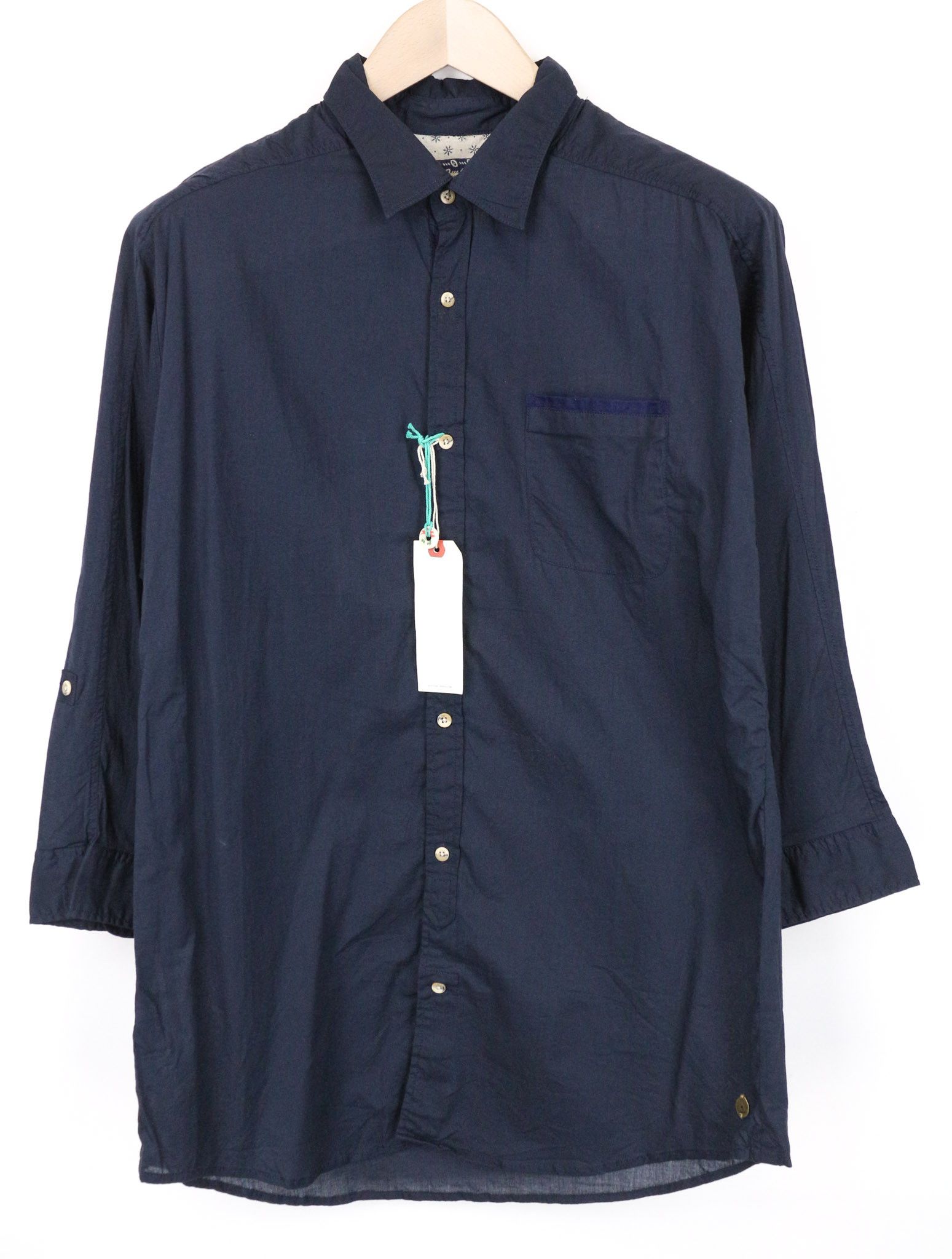Scotch & Soda AMS COUTURE M Navy Pocket Button-Up Shirt 74789 Size US M / EU 48-50 / 2 - 1 Thumbnail