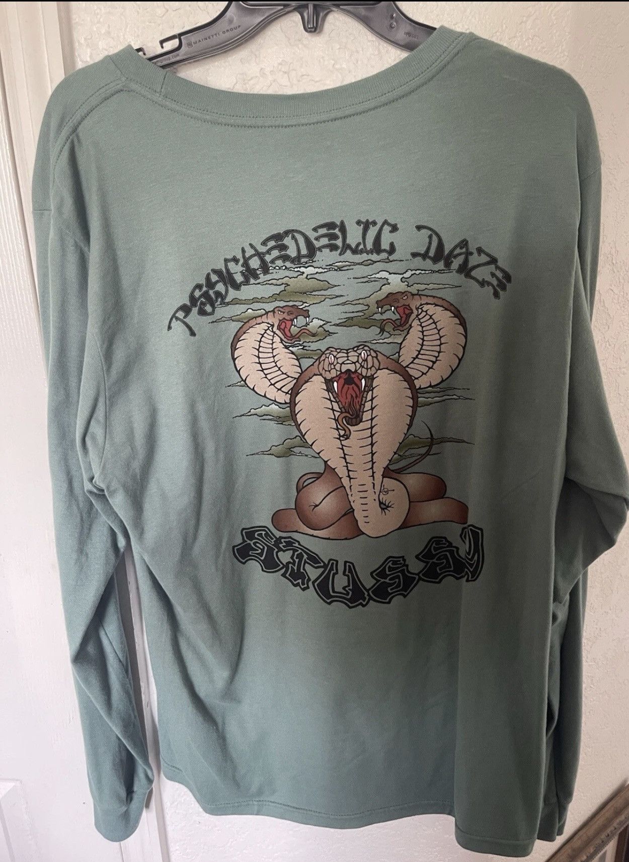 Stussy Stussy Green Long Sleeve Cobra Daze Shirt Size US L / EU 52-54 / 3 - 2 Thumbnail