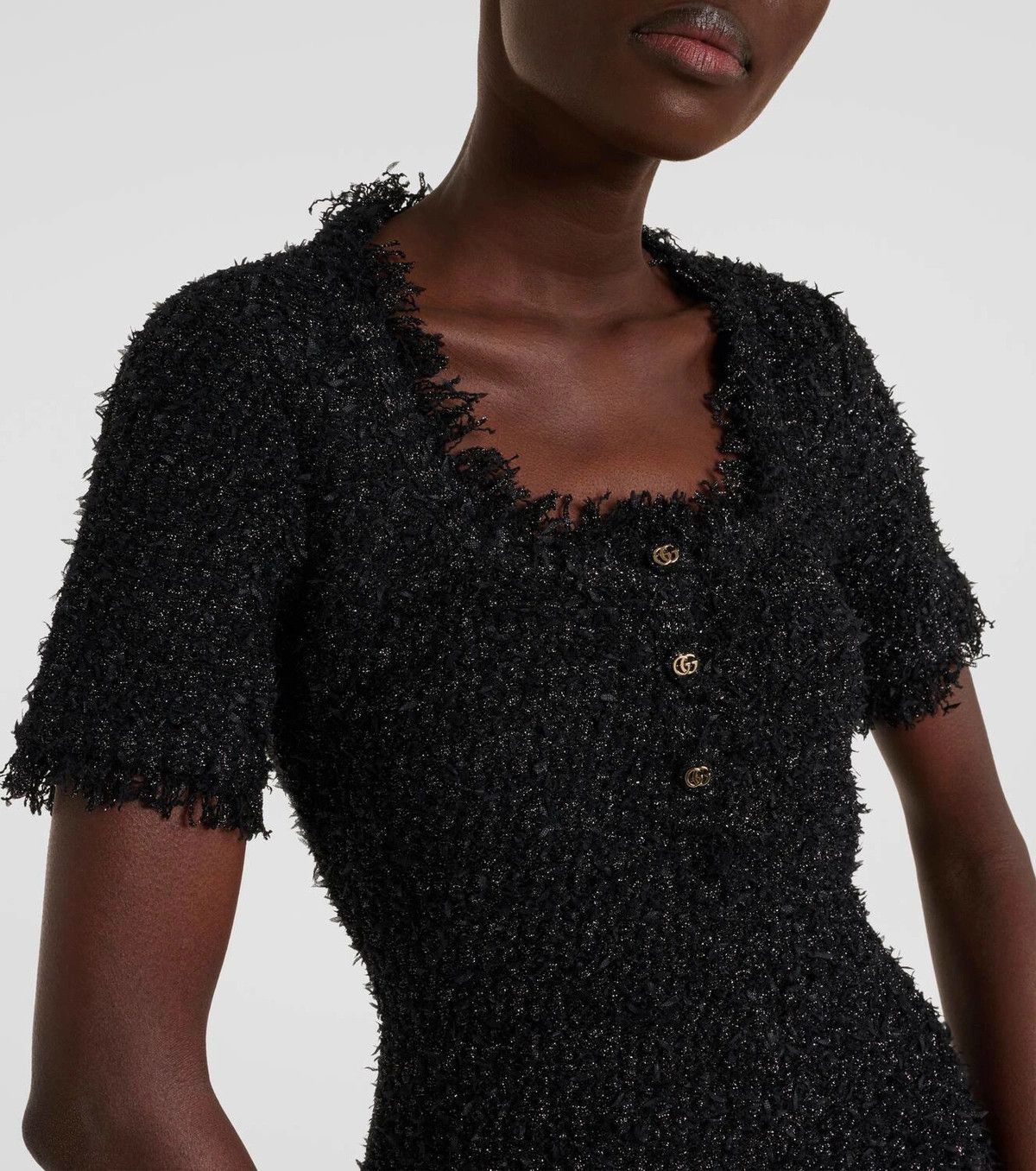 Gucci o1s1wg111025 Midi Dress in Black Size XS / US 0-2 / IT 36-38 - 4 Thumbnail