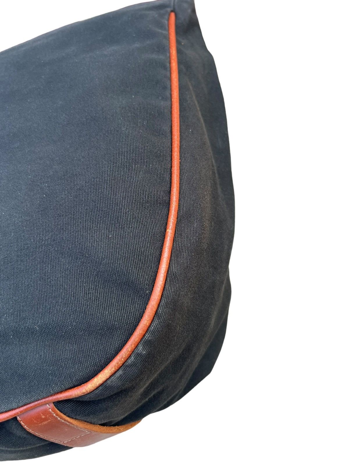 Il Bisonte × Leather Vintage il Bisonte Black Cotton Leather Messenger Bag Size ONE SIZE - 7 Thumbnail