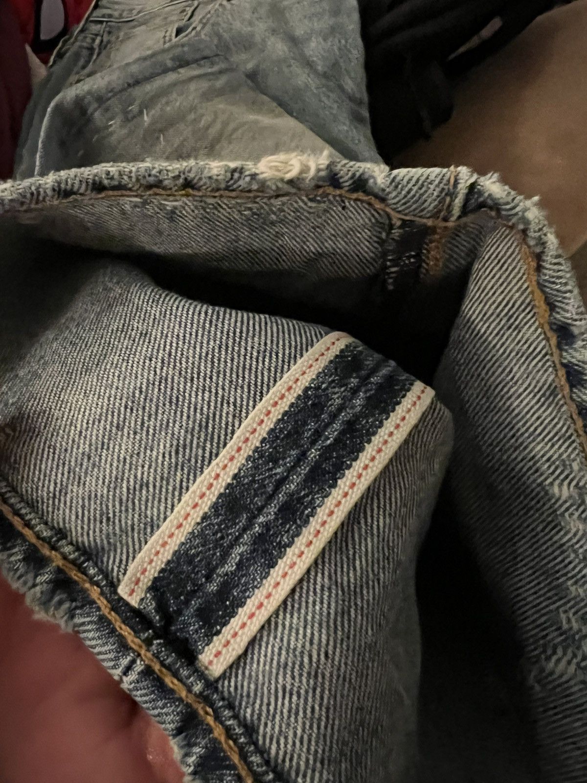 Levi's Levi 501 Selvedge distressed denim Size US 40 / EU 56 - 8 Thumbnail