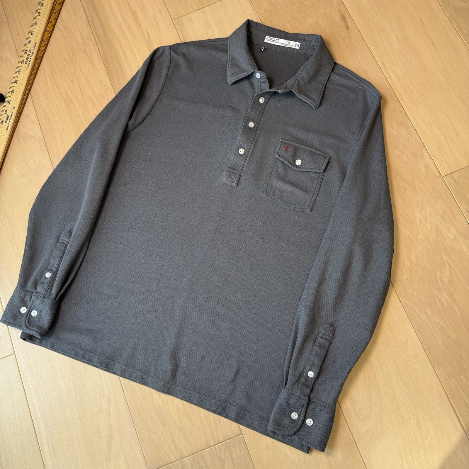 Criquet Criquet Players Shirt XL Gray Long Sleeve Pima Cotton Size US XL / EU 56 / 4 - 10 Thumbnail