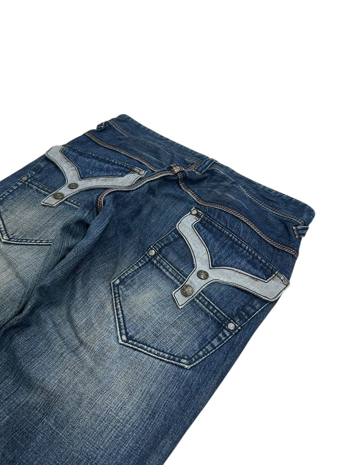Japanese Brand Y2k Hideaways Nicole Mud Wash Rivet Button Size US 31 - 9 Thumbnail