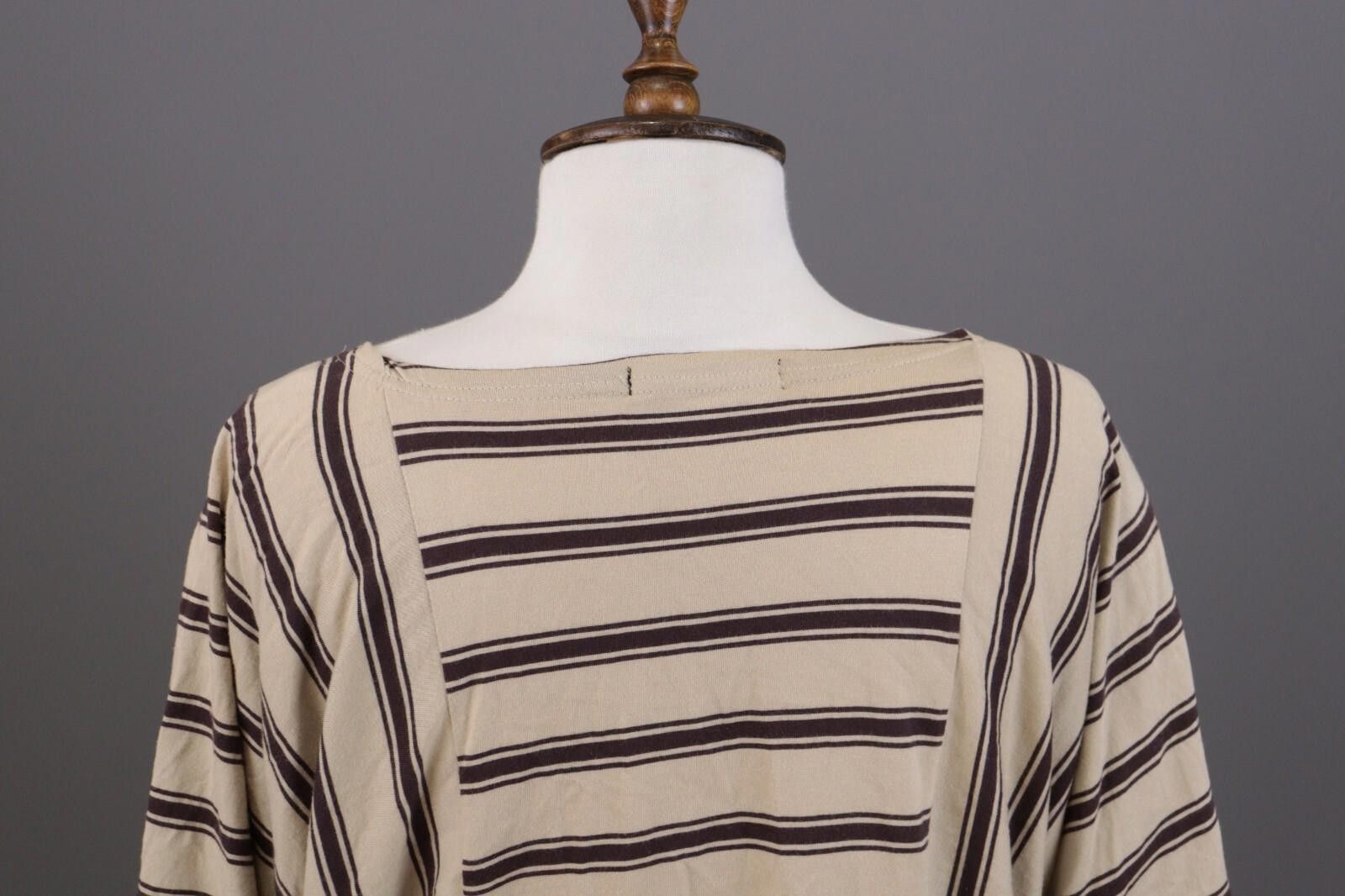 Designer Gudrun Sjoden Beige Striped Relaxed Blouse Shirt Size M Size M / US 6-8 / IT 42-44 - 9 Thumbnail
