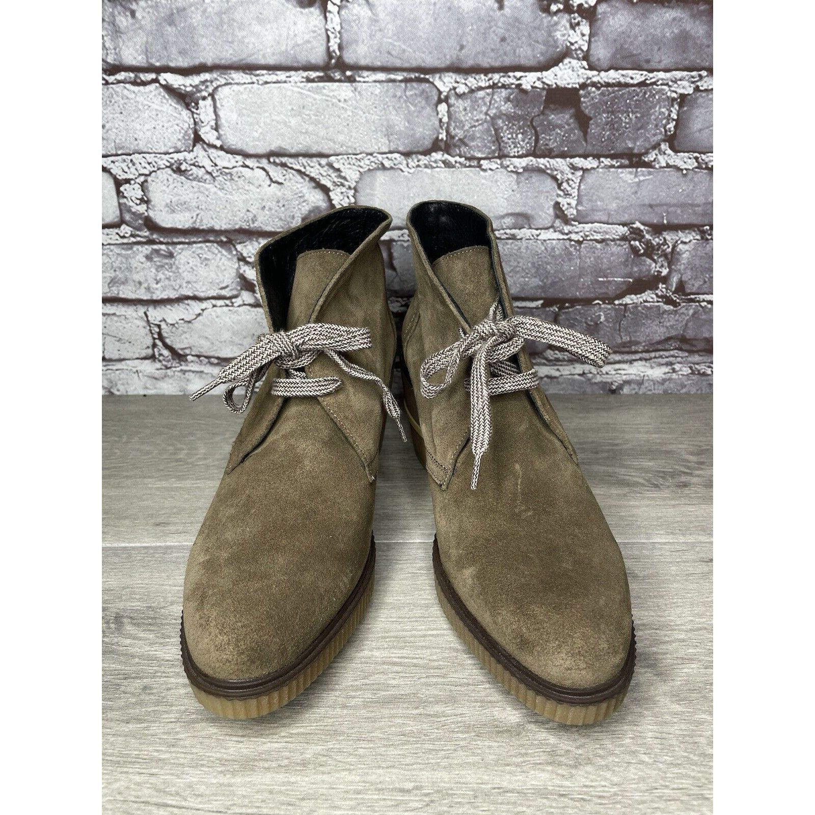 Other TONI PONS Winter Taupe Suede Ankle High Top Lace Heel Bootie Size US 10.5 / IT 40.5 - 10 Thumbnail