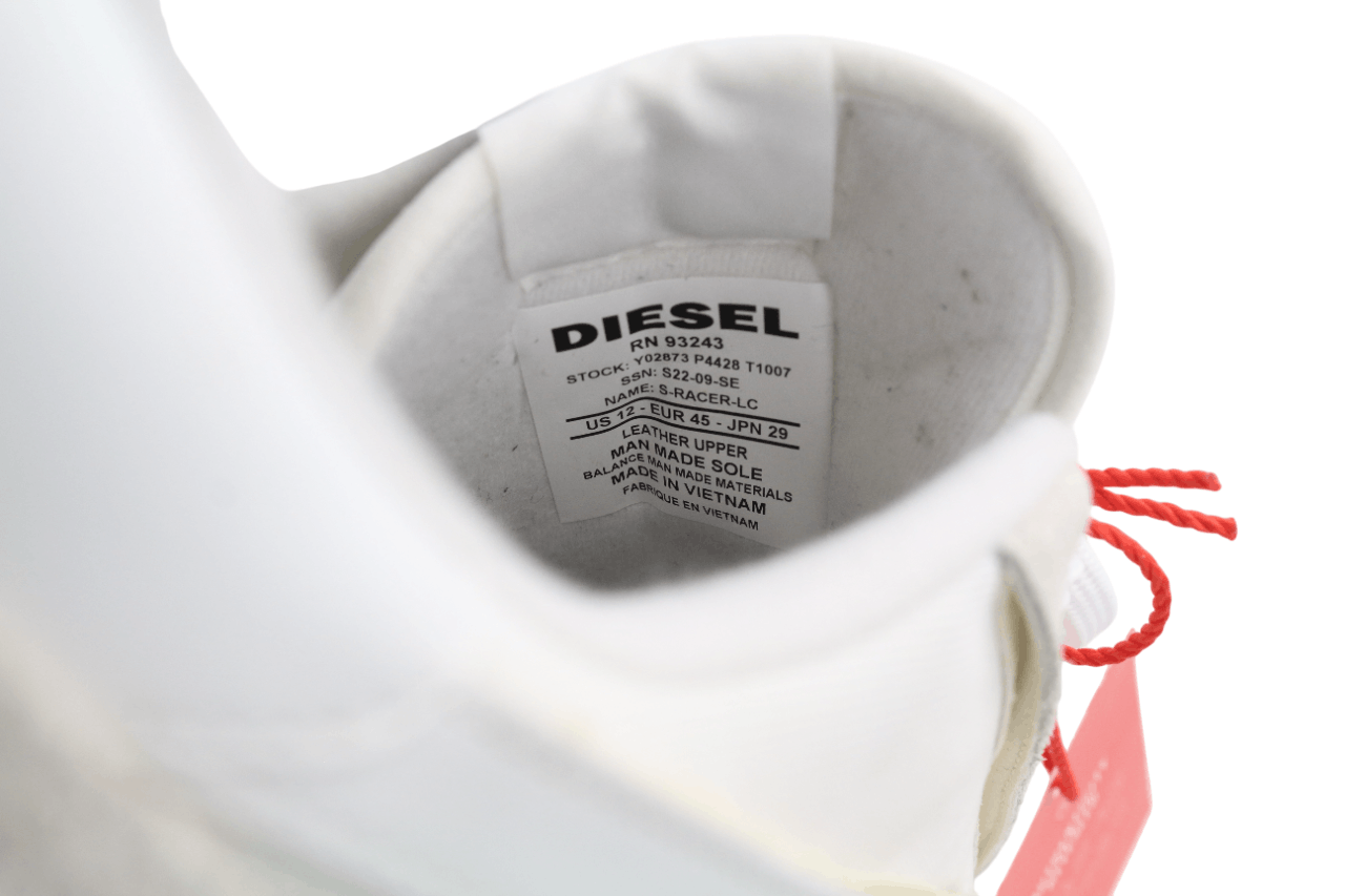 Diesel S-RACER-LC EU45 White Leather Details 40584 Size US 12 / EU 45 - 12 Thumbnail