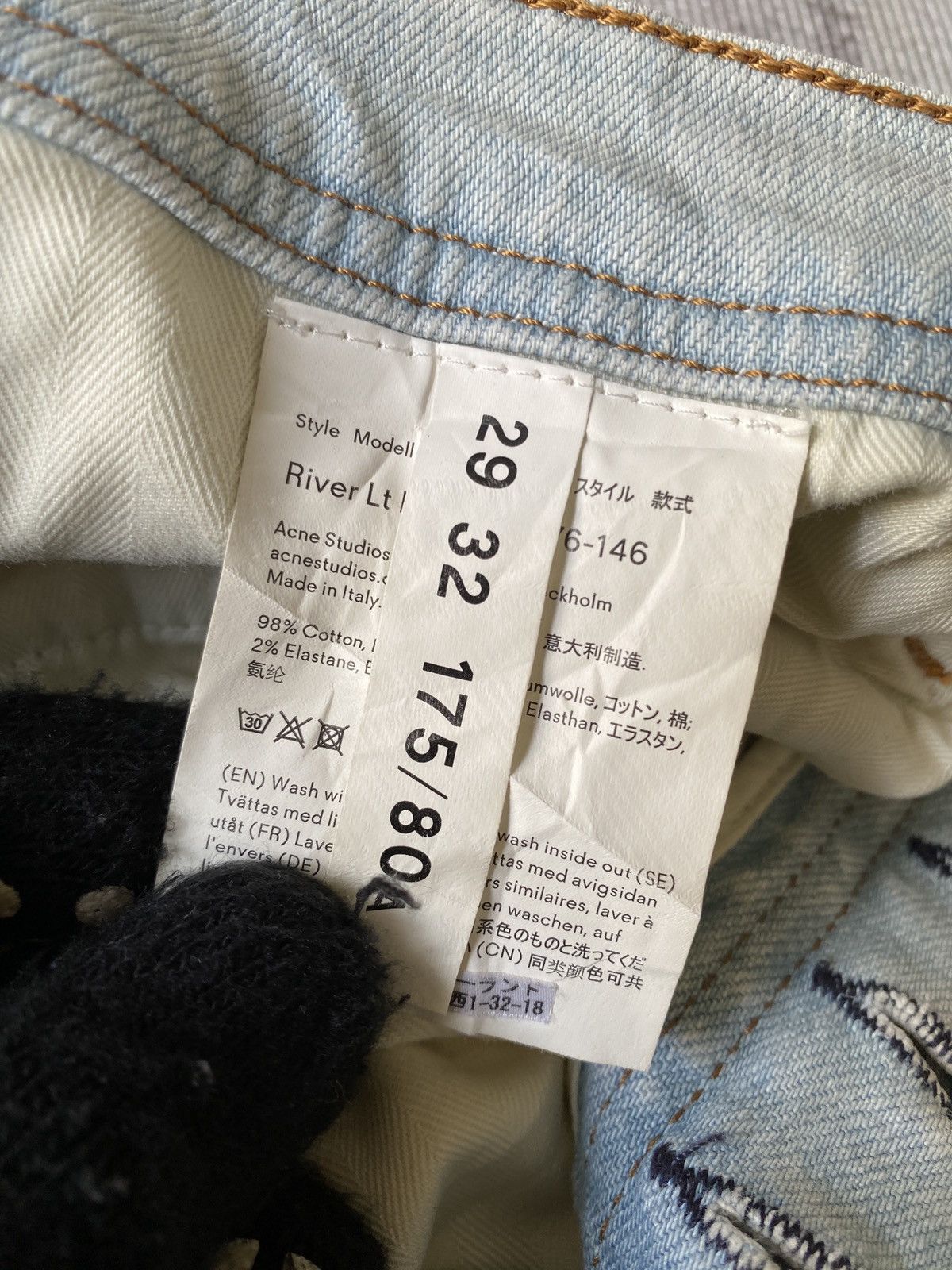 Acne Studios Acne Studios Floragatan Stockholm Light Wash Denim Size US 29 - 22 Thumbnail